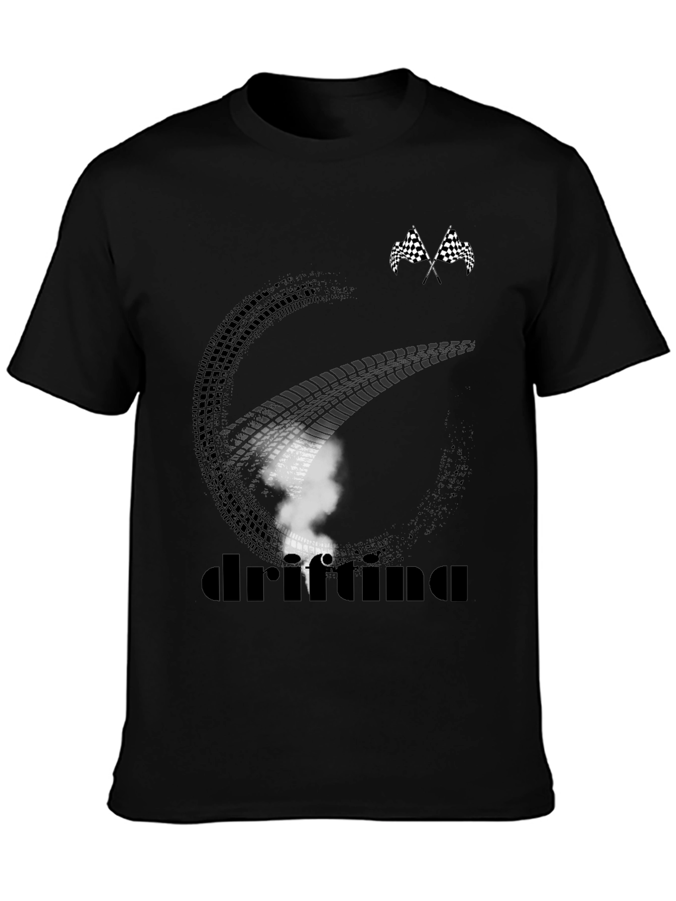 Camiseta Drifting Negra para Hombre