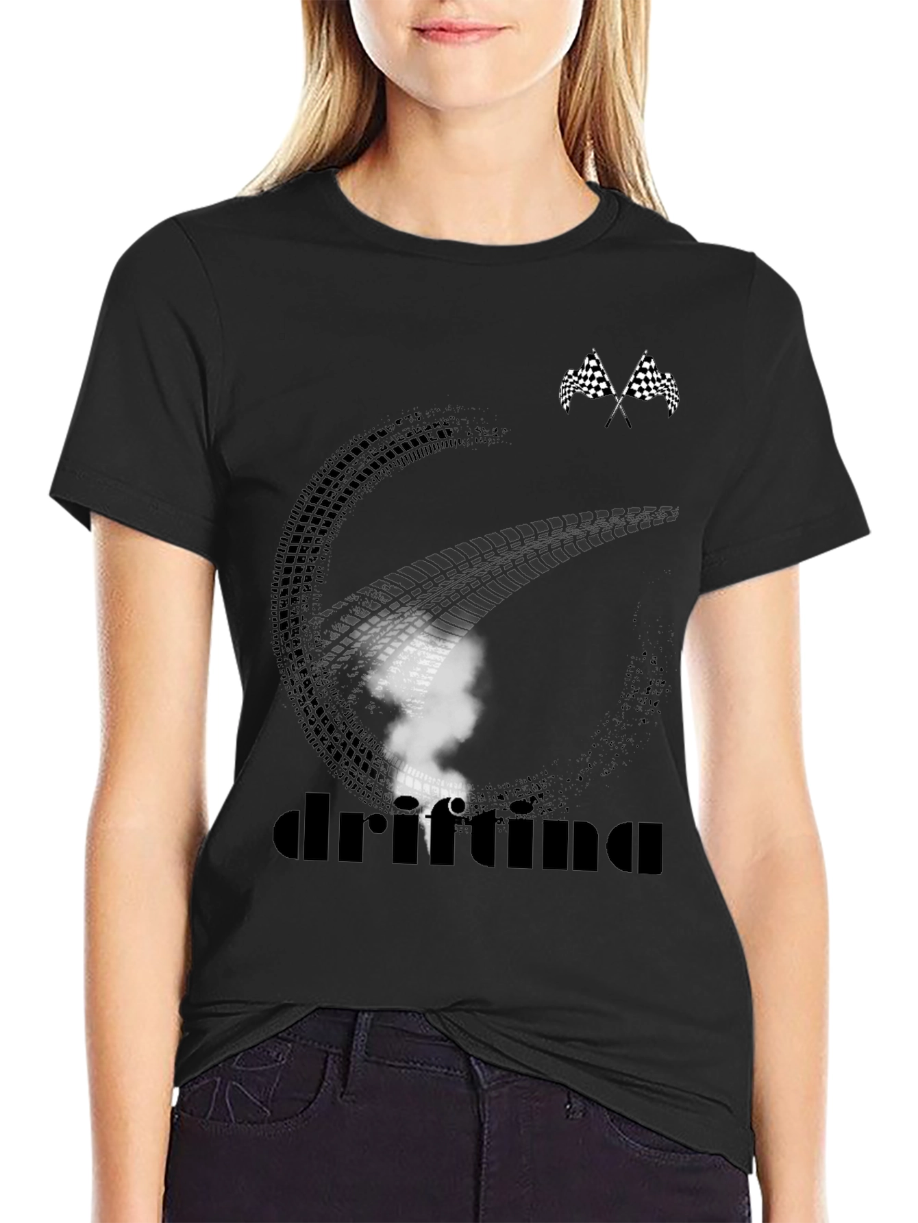 Camiseta Drifting Negra para Hombre