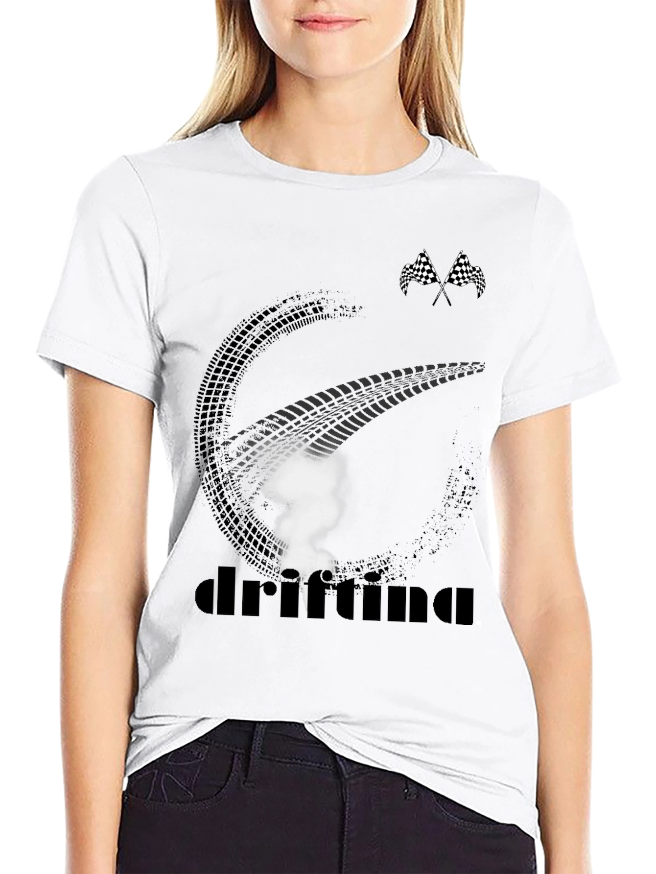 Camiseta Drifting Negra para Hombre