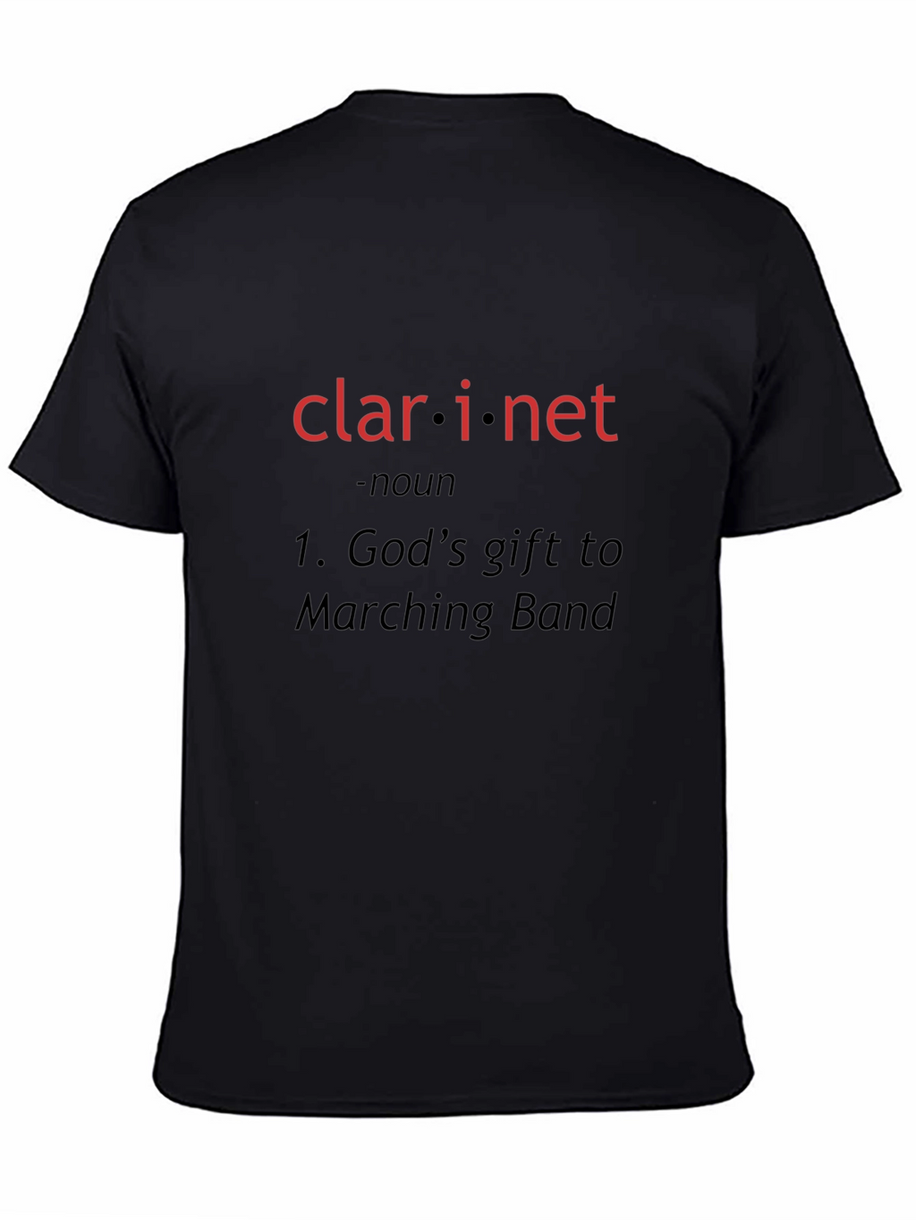 Camiseta Negra Clarinetista Banda Musical
