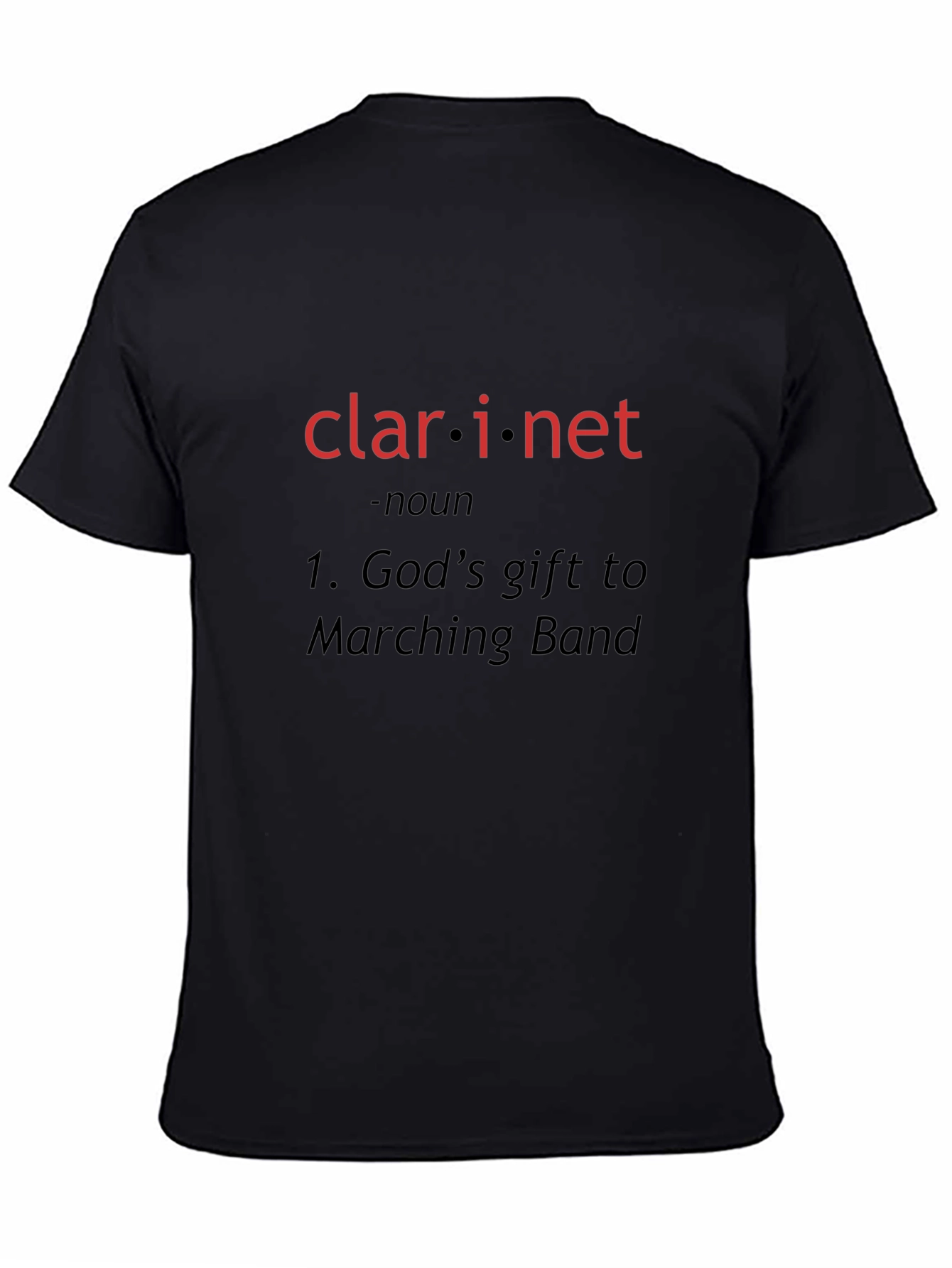 Camiseta Negra Clarinetista Banda Musical