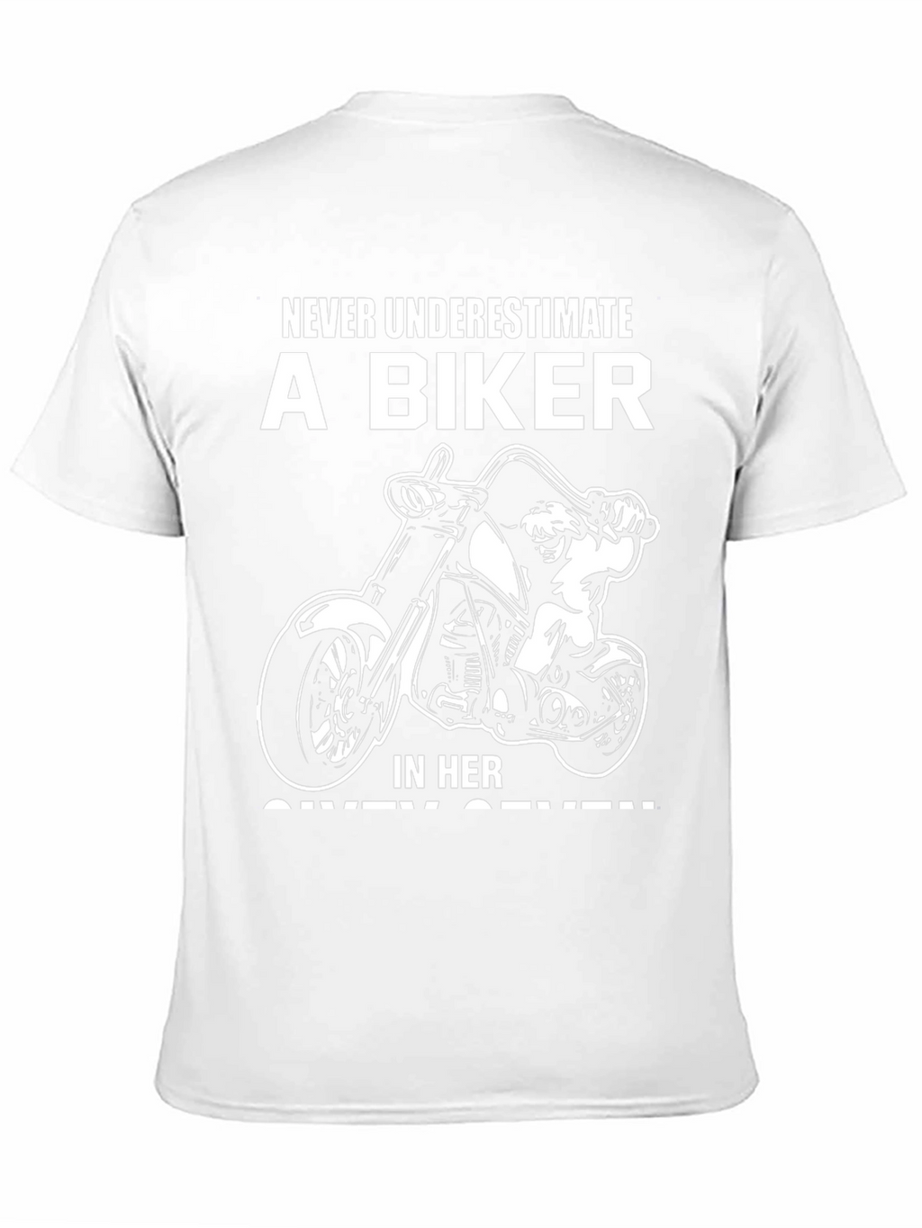 Camiseta motera Nunca subestimes a una biker