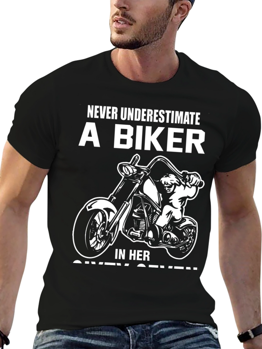 Camiseta motera Nunca subestimes a una biker