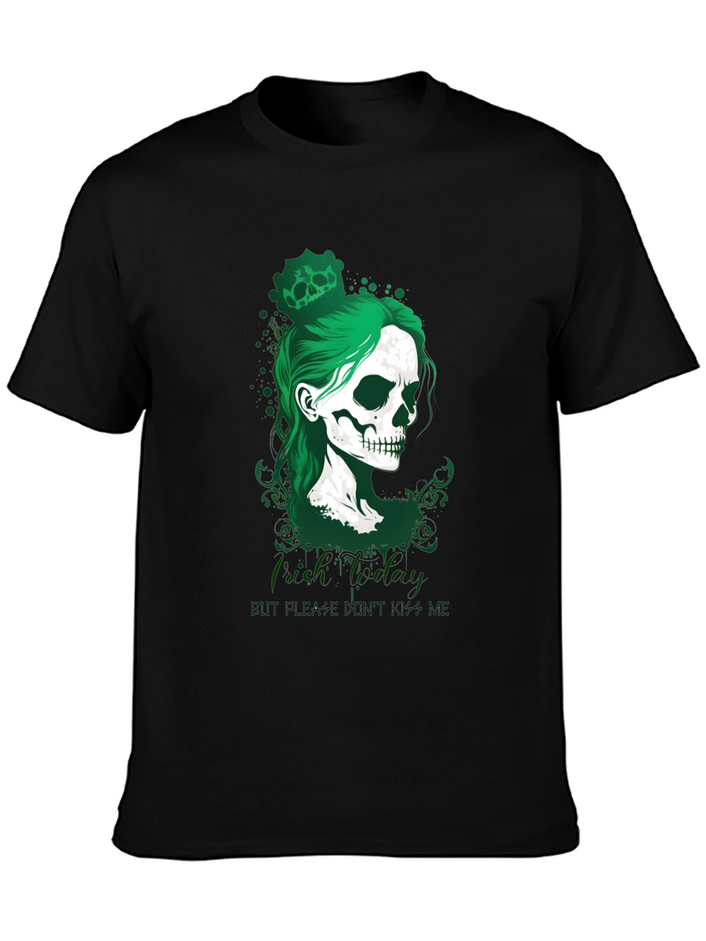 Camiseta Negra Calavera Día de San Patricio