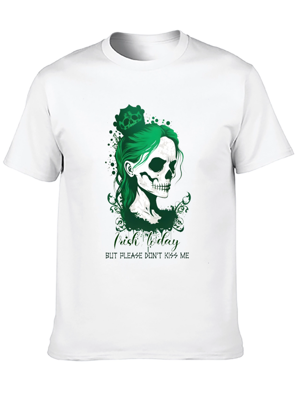 Camiseta Negra Calavera Día de San Patricio