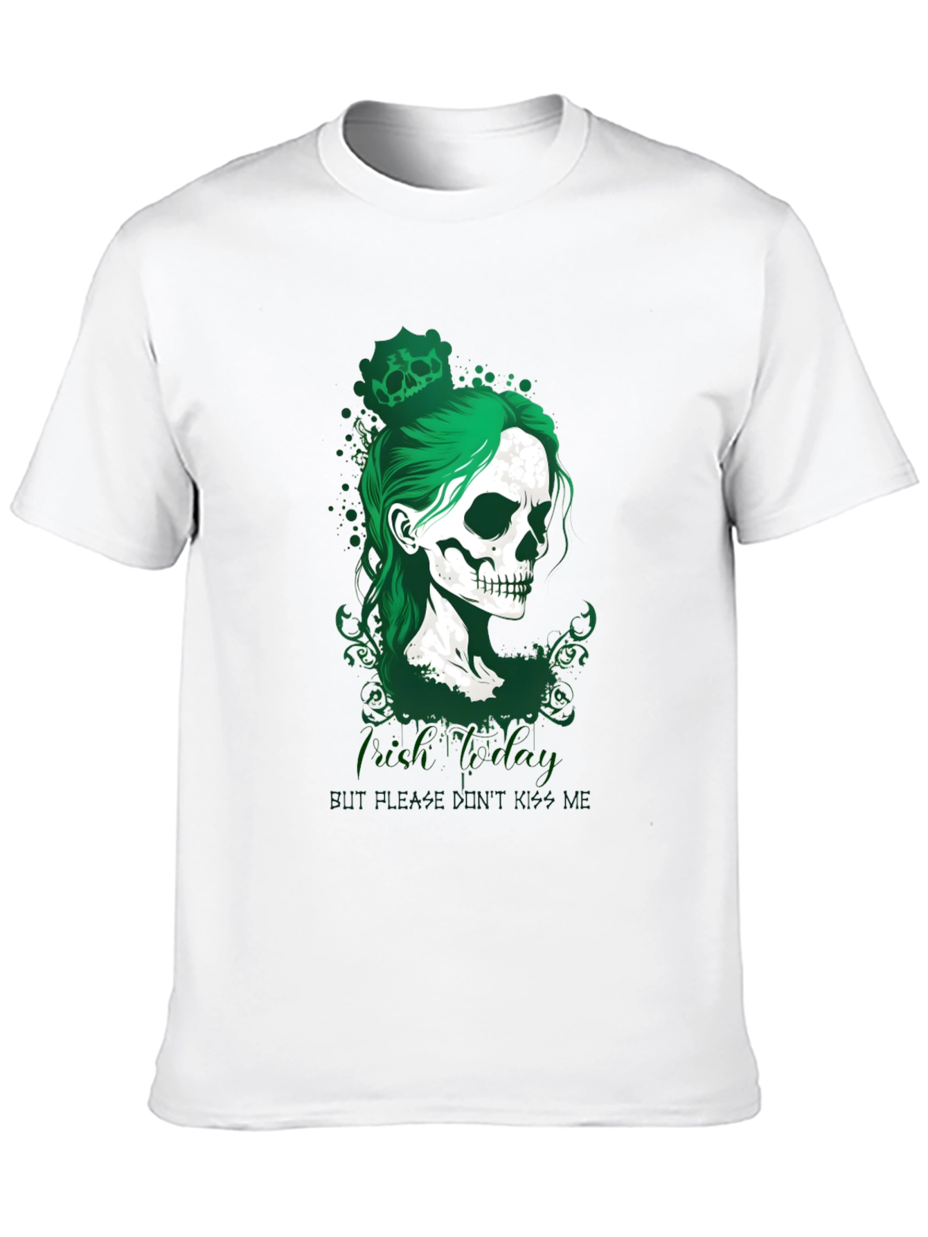 Camiseta Negra Calavera Día de San Patricio