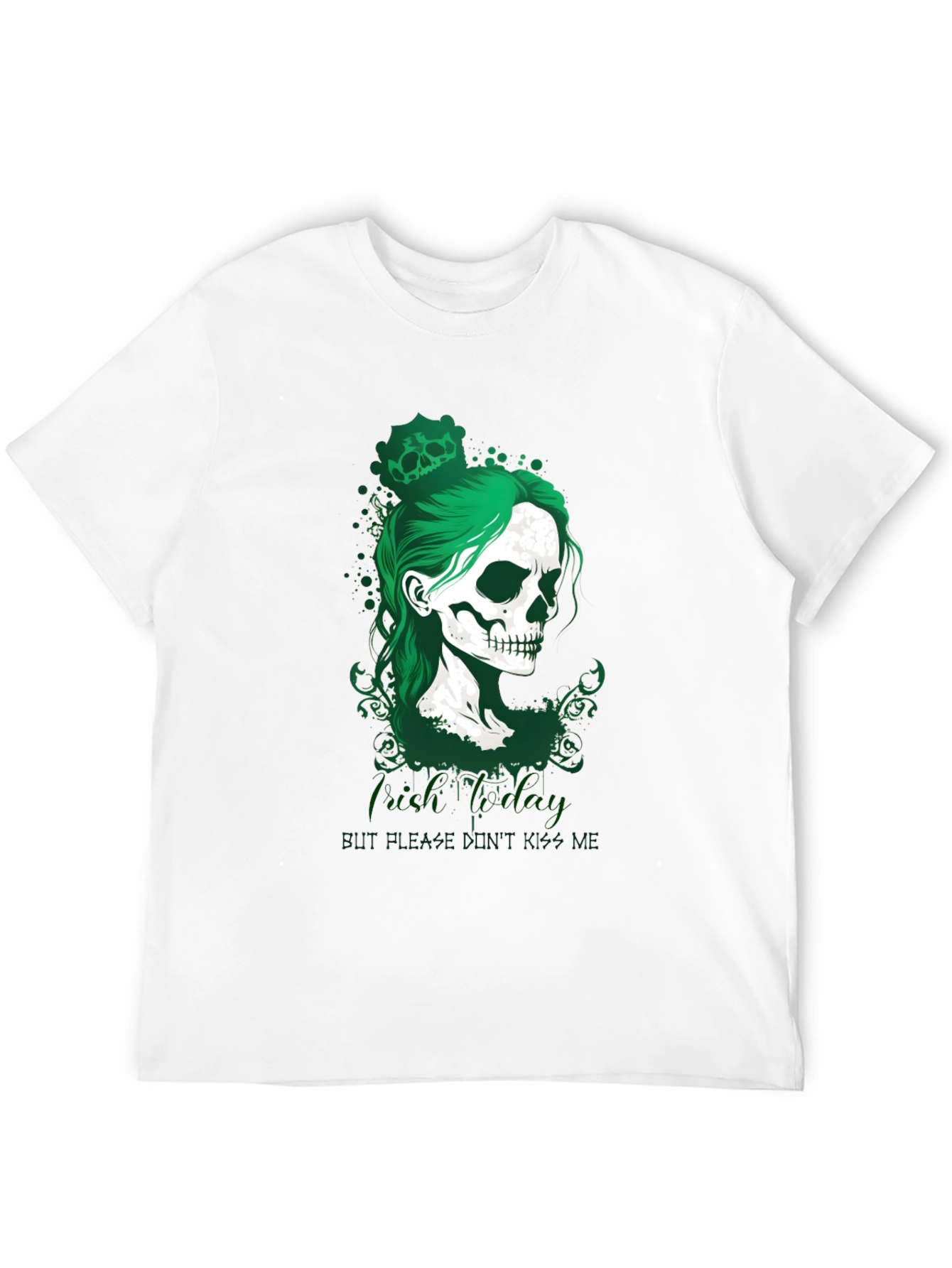 Camiseta Negra Calavera Día de San Patricio