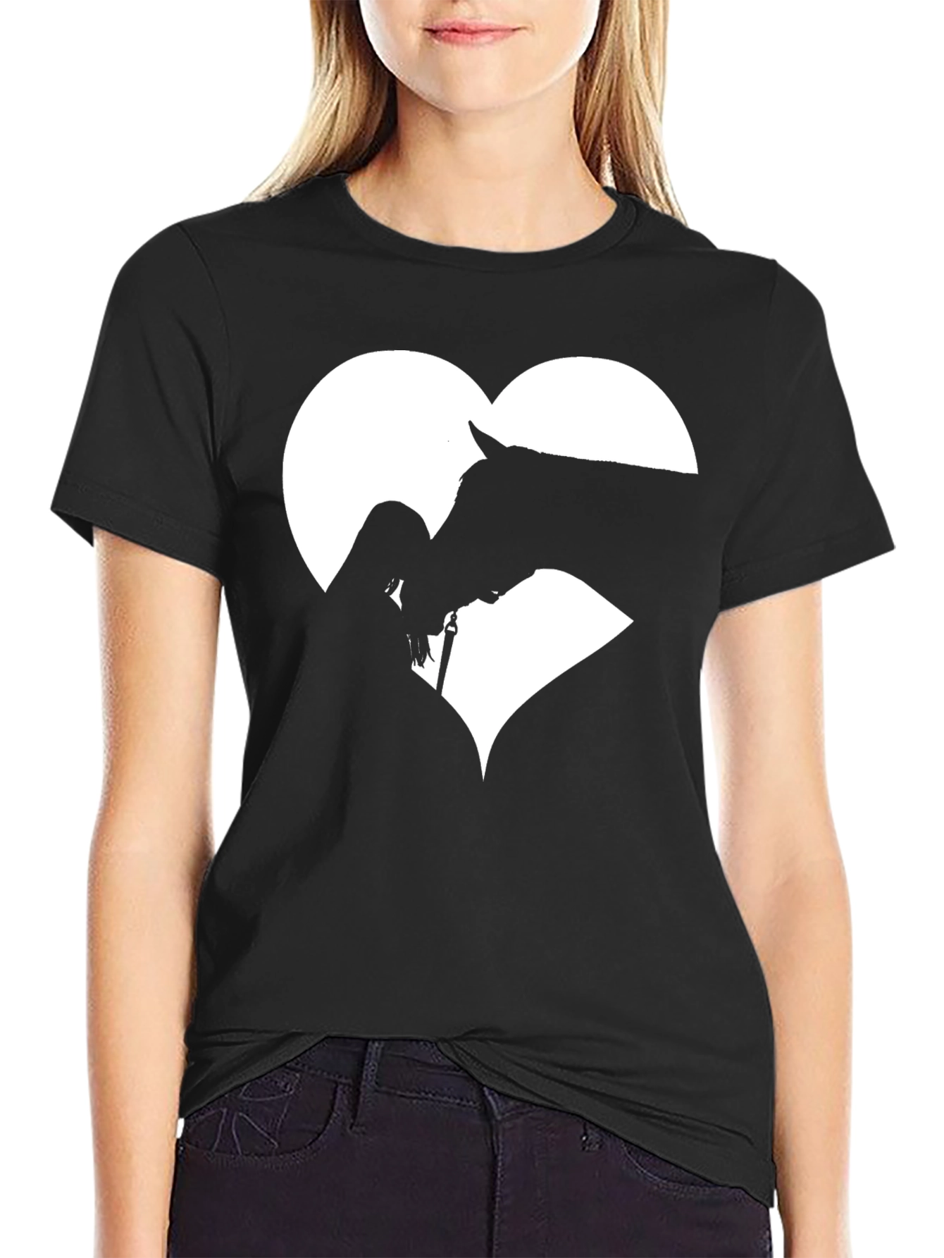 Camiseta Negra Amor por los Caballos