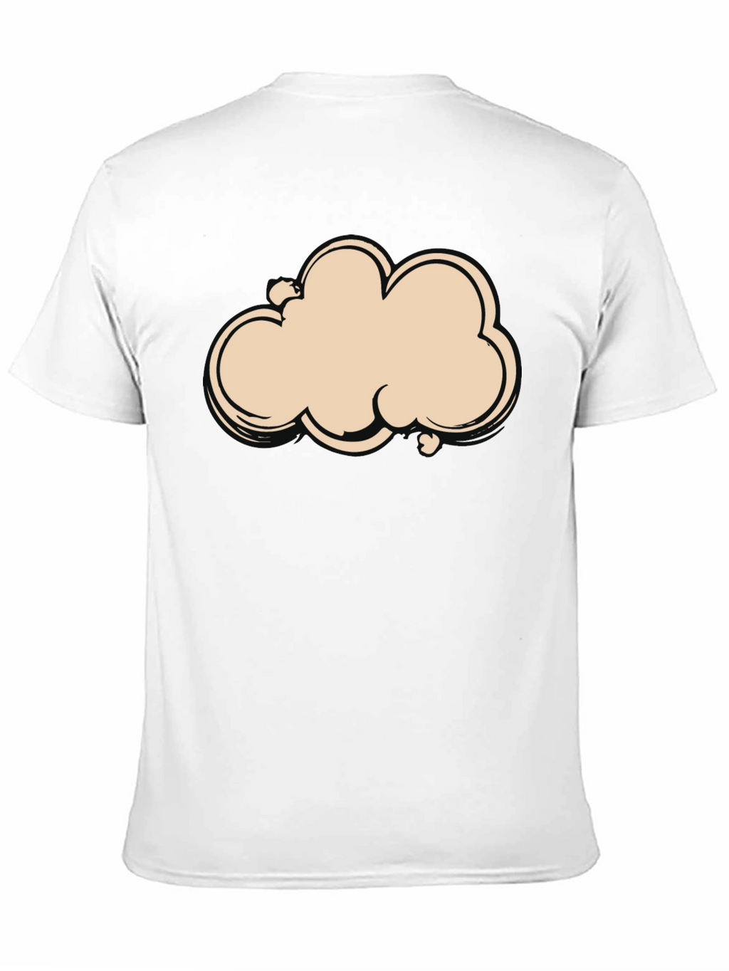 Camiseta Negra con Diseño de Nube Abstracta