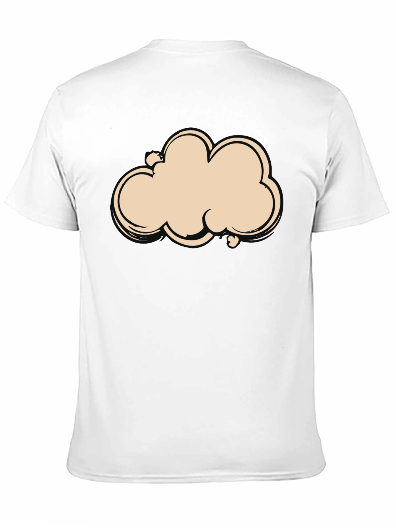 Camiseta Negra con Diseño de Nube Abstracta