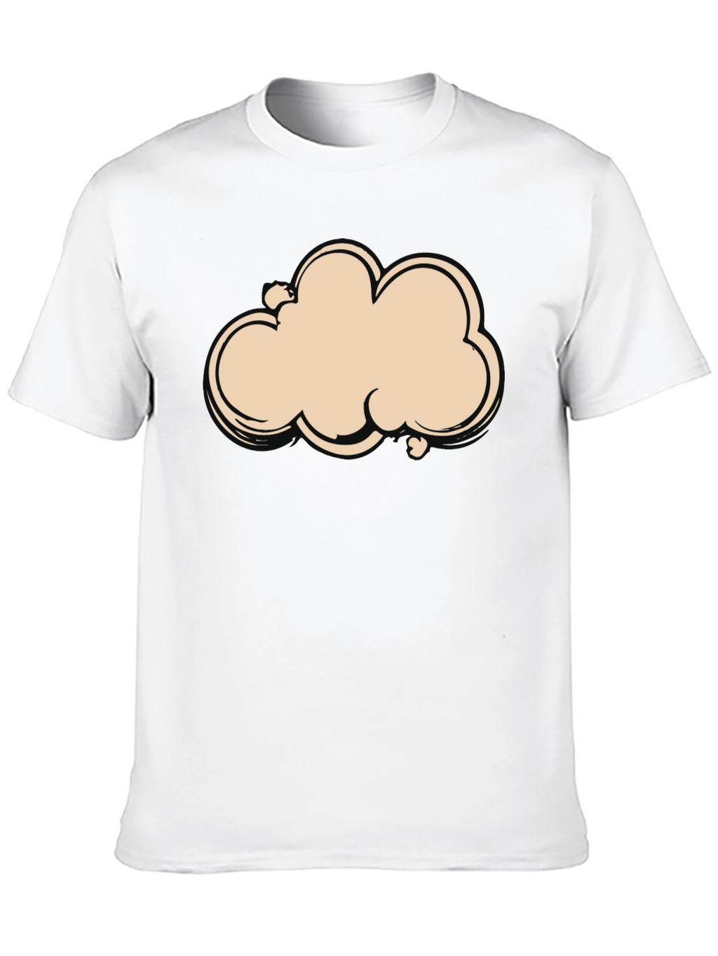 Camiseta Negra con Diseño de Nube Abstracta