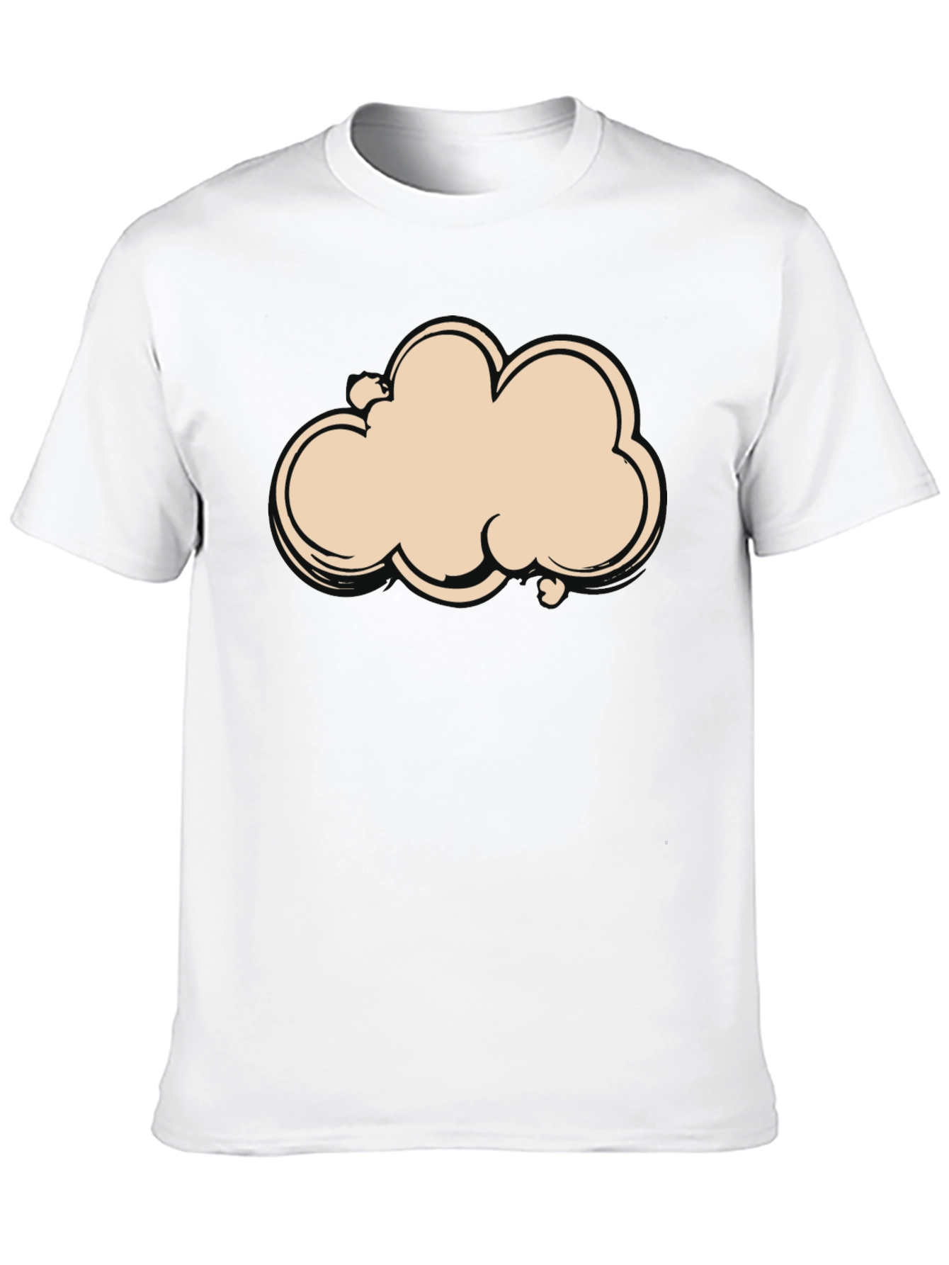 Camiseta Negra con Diseño de Nube Abstracta
