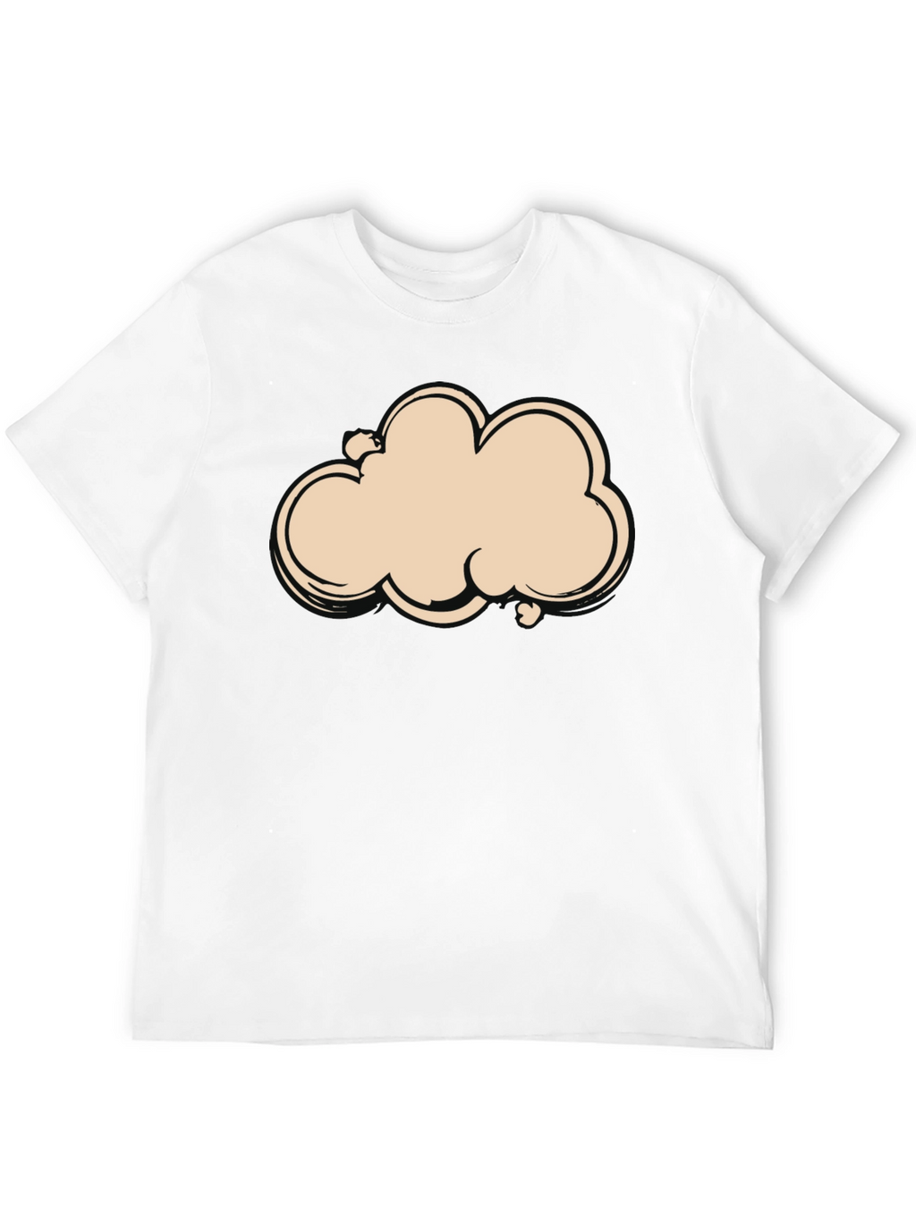 Camiseta Negra con Diseño de Nube Abstracta