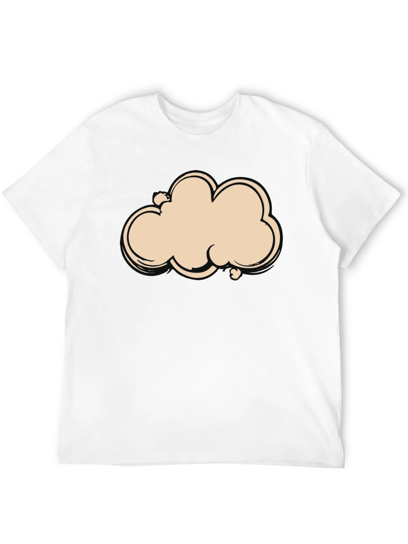Camiseta Negra con Diseño de Nube Abstracta