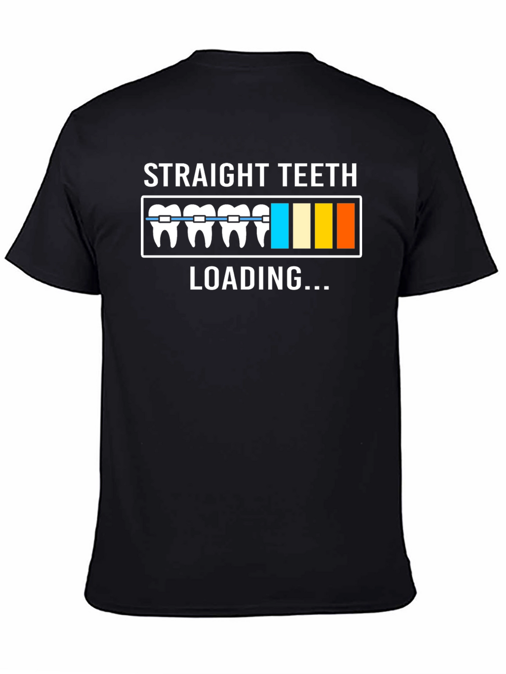 Camiseta Negra con Diseño de Dientes Rectos
