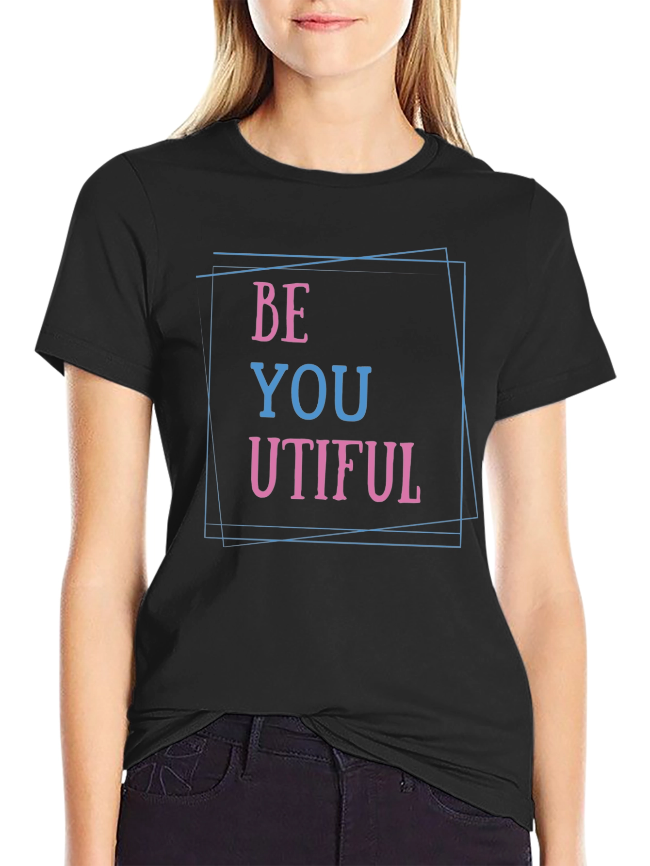 Camiseta Negra Be You Utiful - Moda Inspiradora