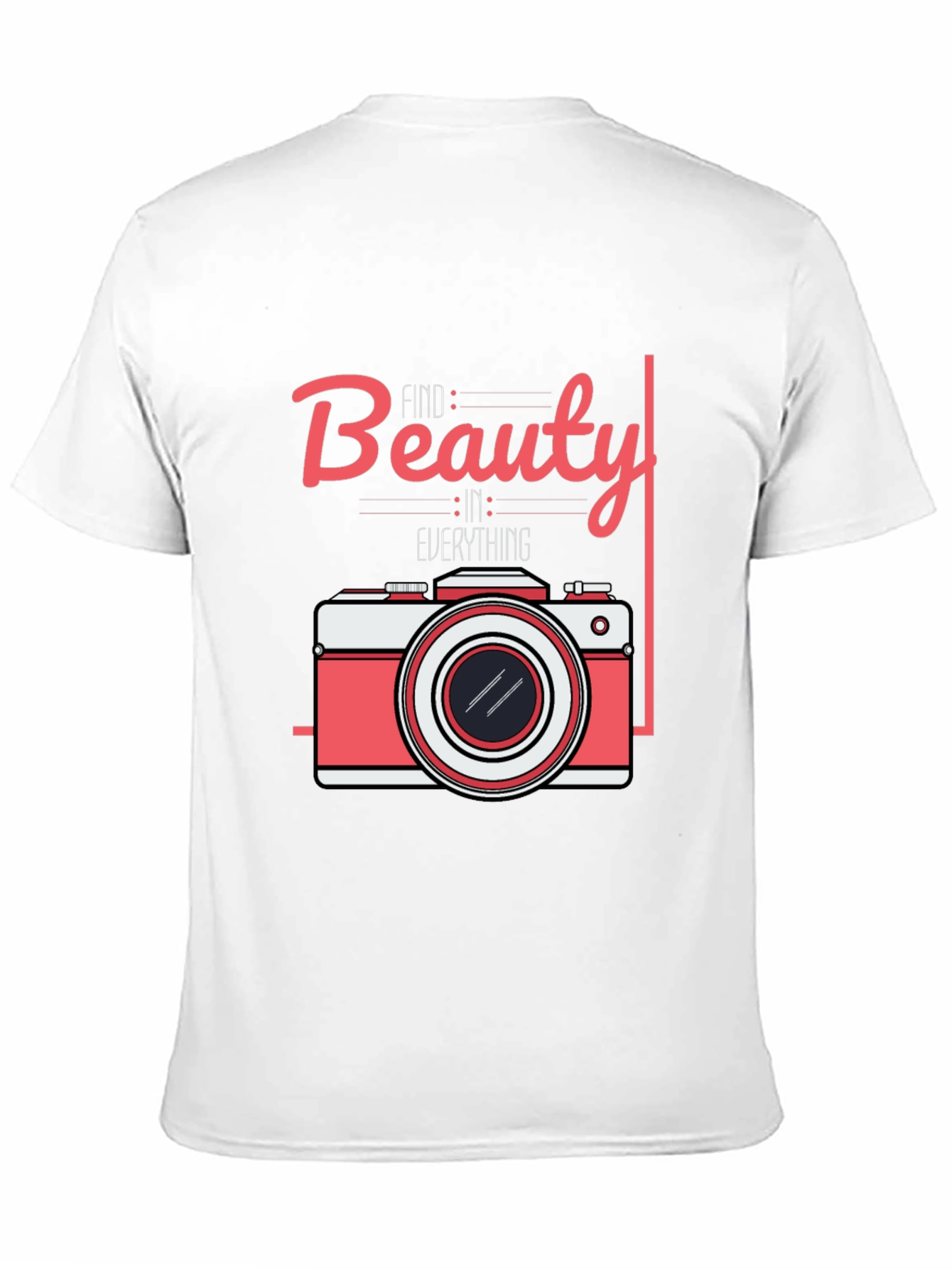 Camiseta Negra con Diseño de Cámara Fotográfica y Frase Inspiradora