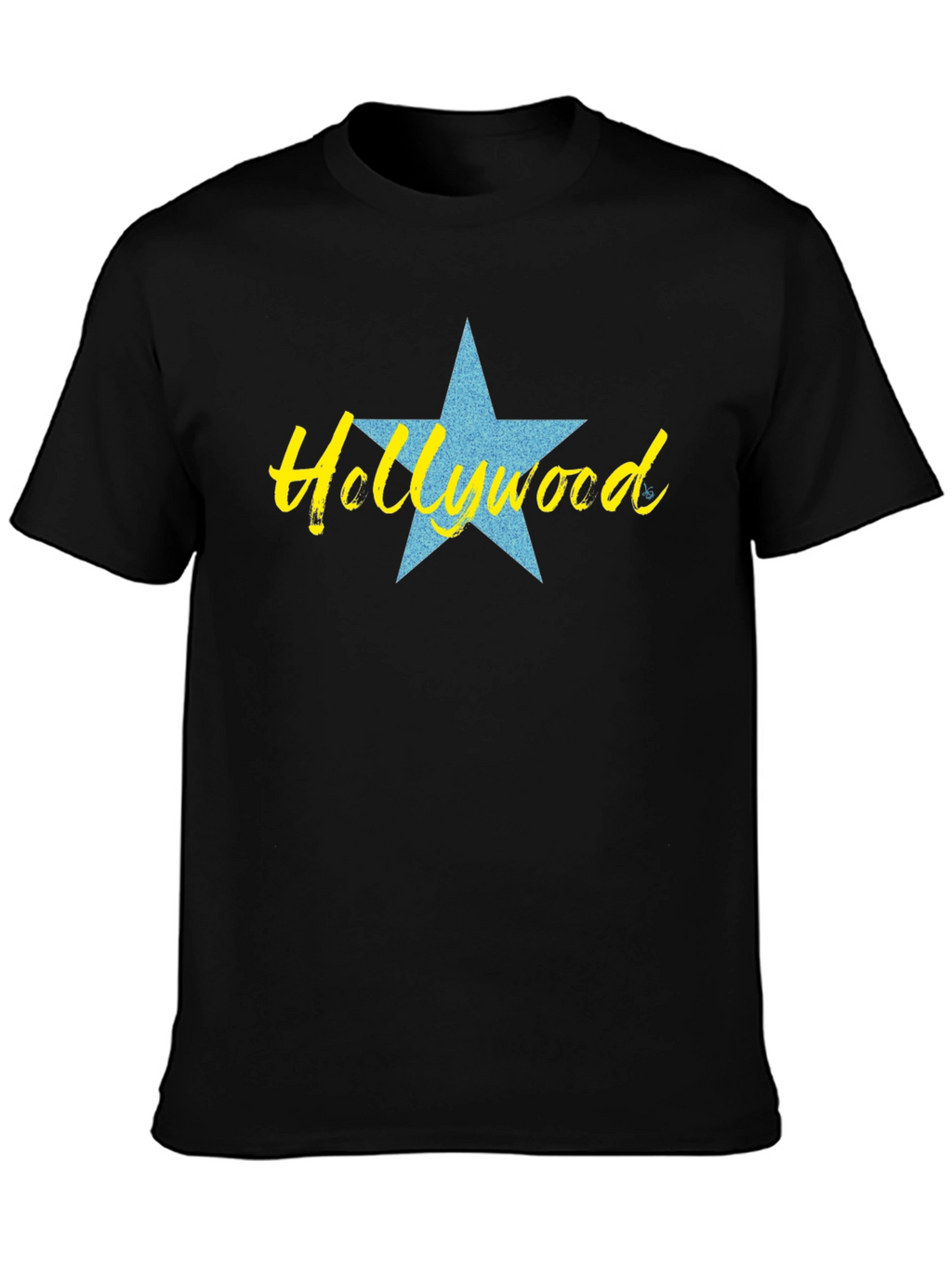 Camiseta Negra con Diseño de Hollywood