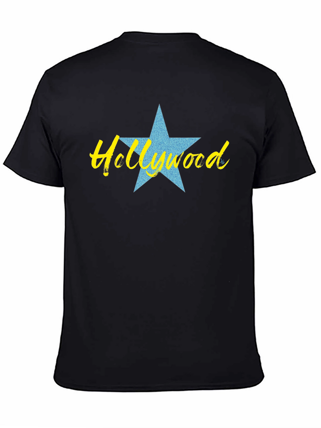 Camiseta Negra con Diseño de Hollywood