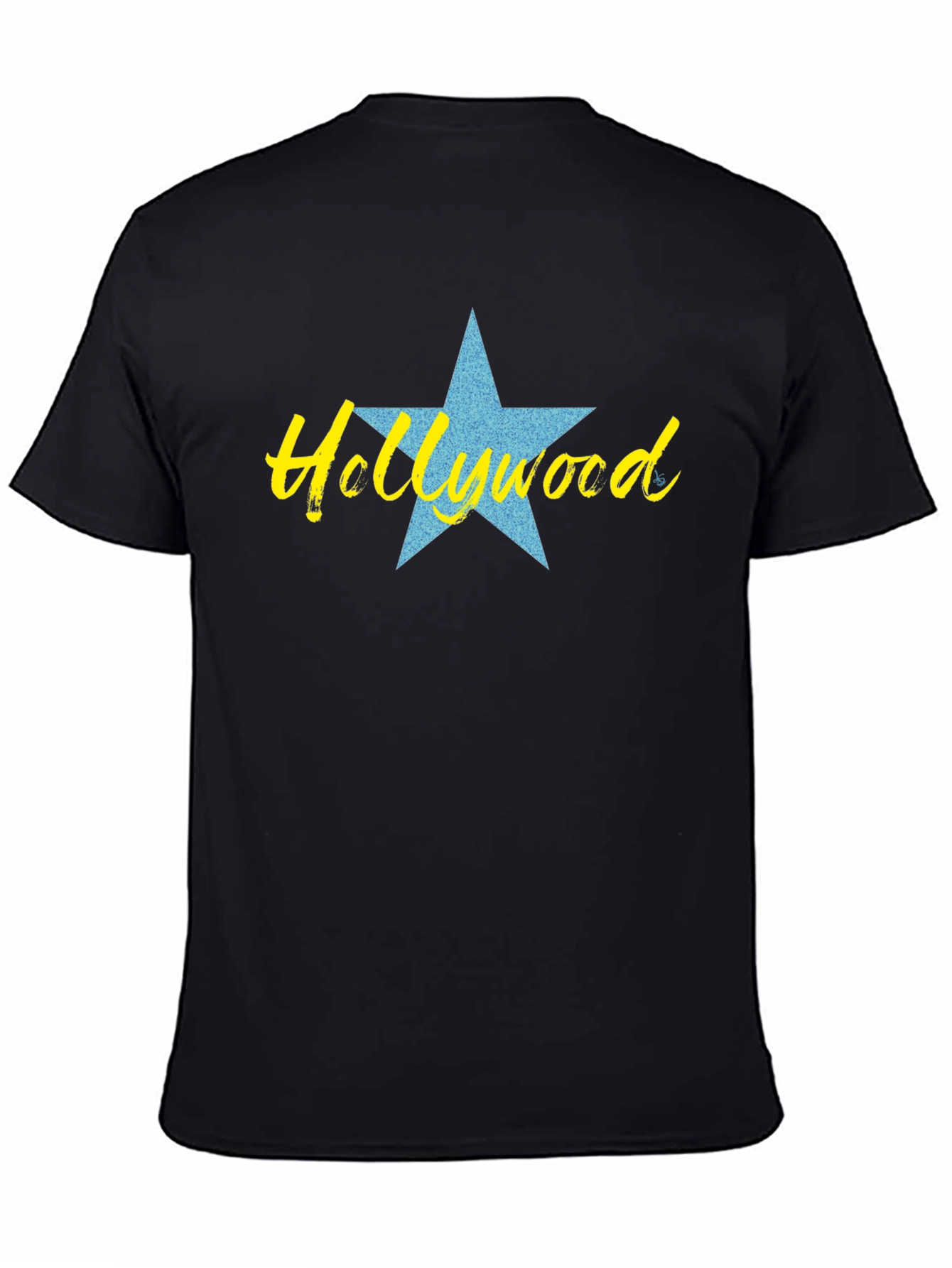 Camiseta Negra con Diseño de Hollywood