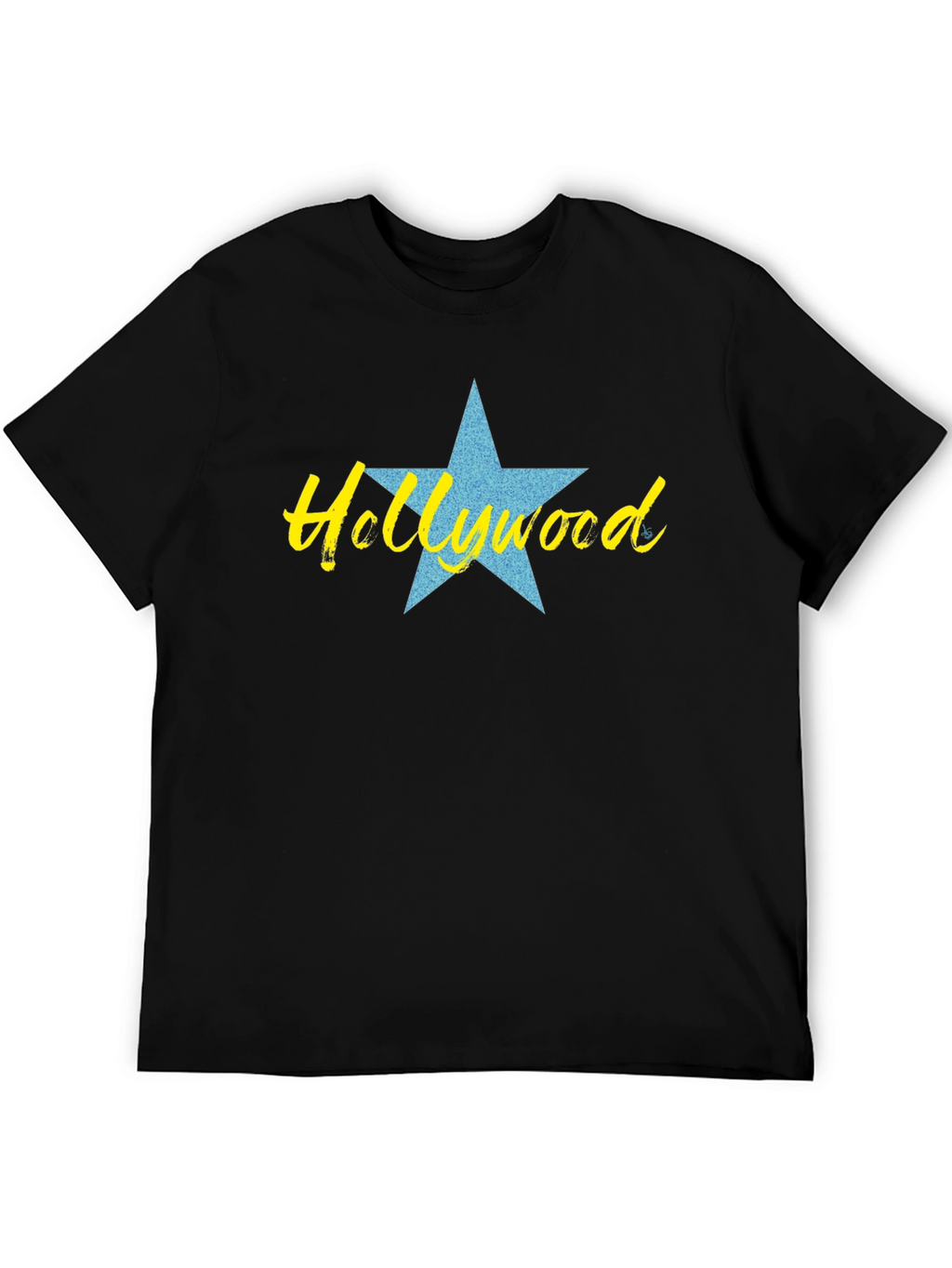Camiseta Negra con Diseño de Hollywood
