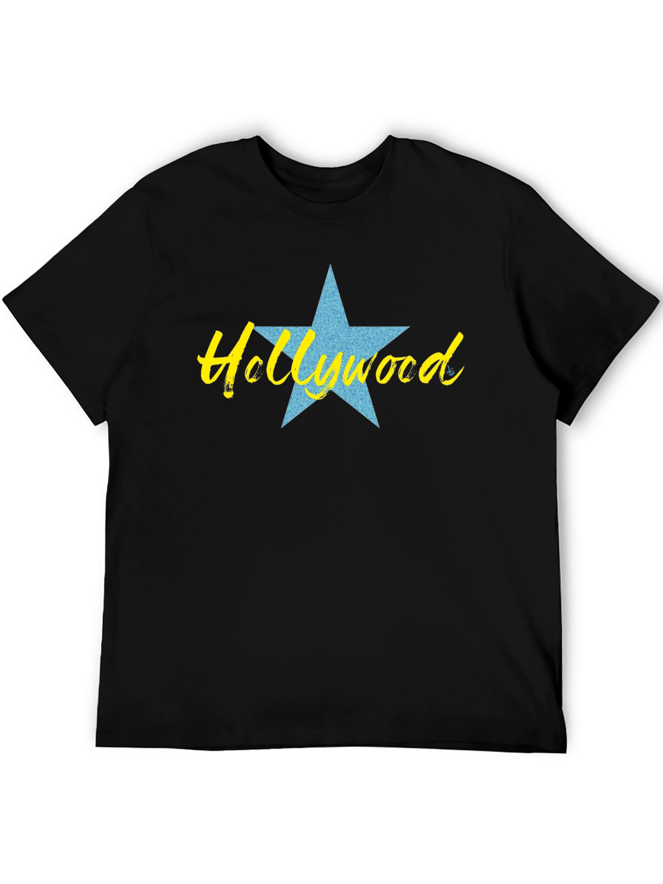 Camiseta Negra con Diseño de Hollywood