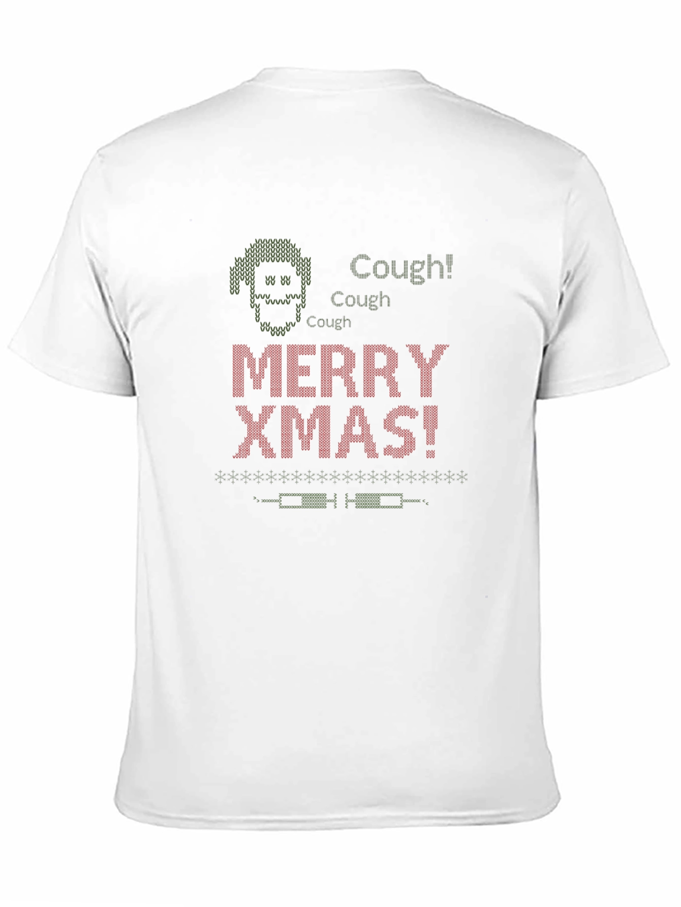 Camiseta Navideña Humorística Merry Xmas! ¡Cuidado con la Tos!