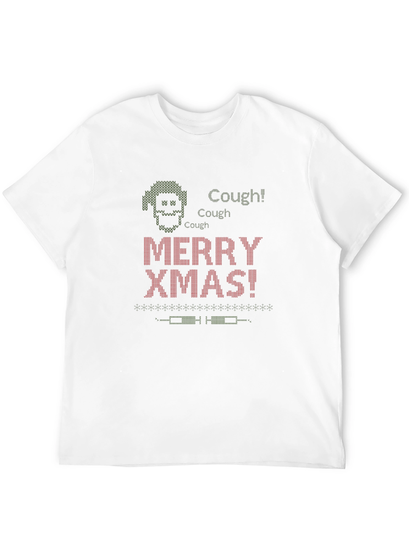 Camiseta Navideña Humorística Merry Xmas! ¡Cuidado con la Tos!