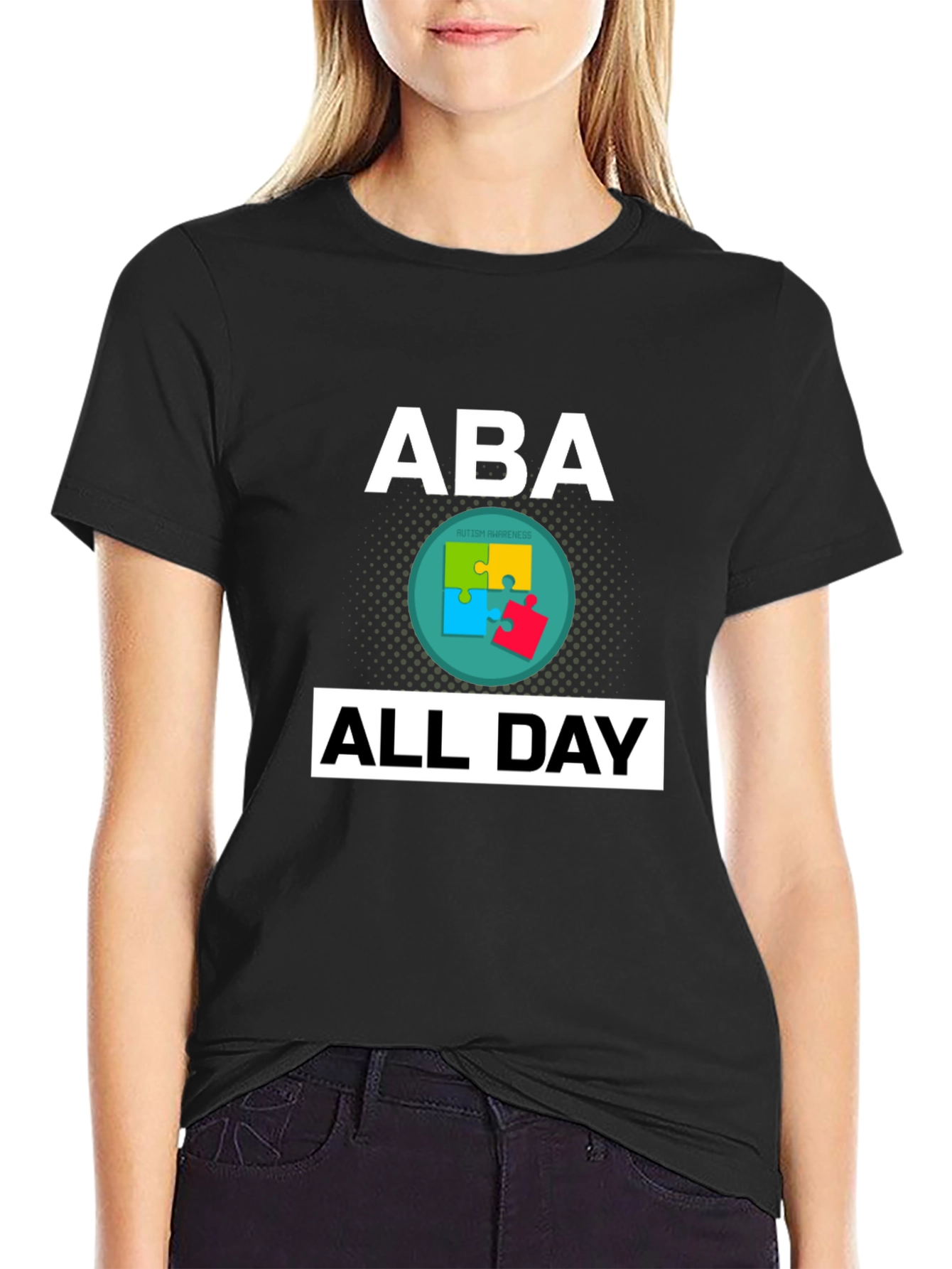Camiseta ABA All Day Con Diseño de Concienciación sobre Autismo