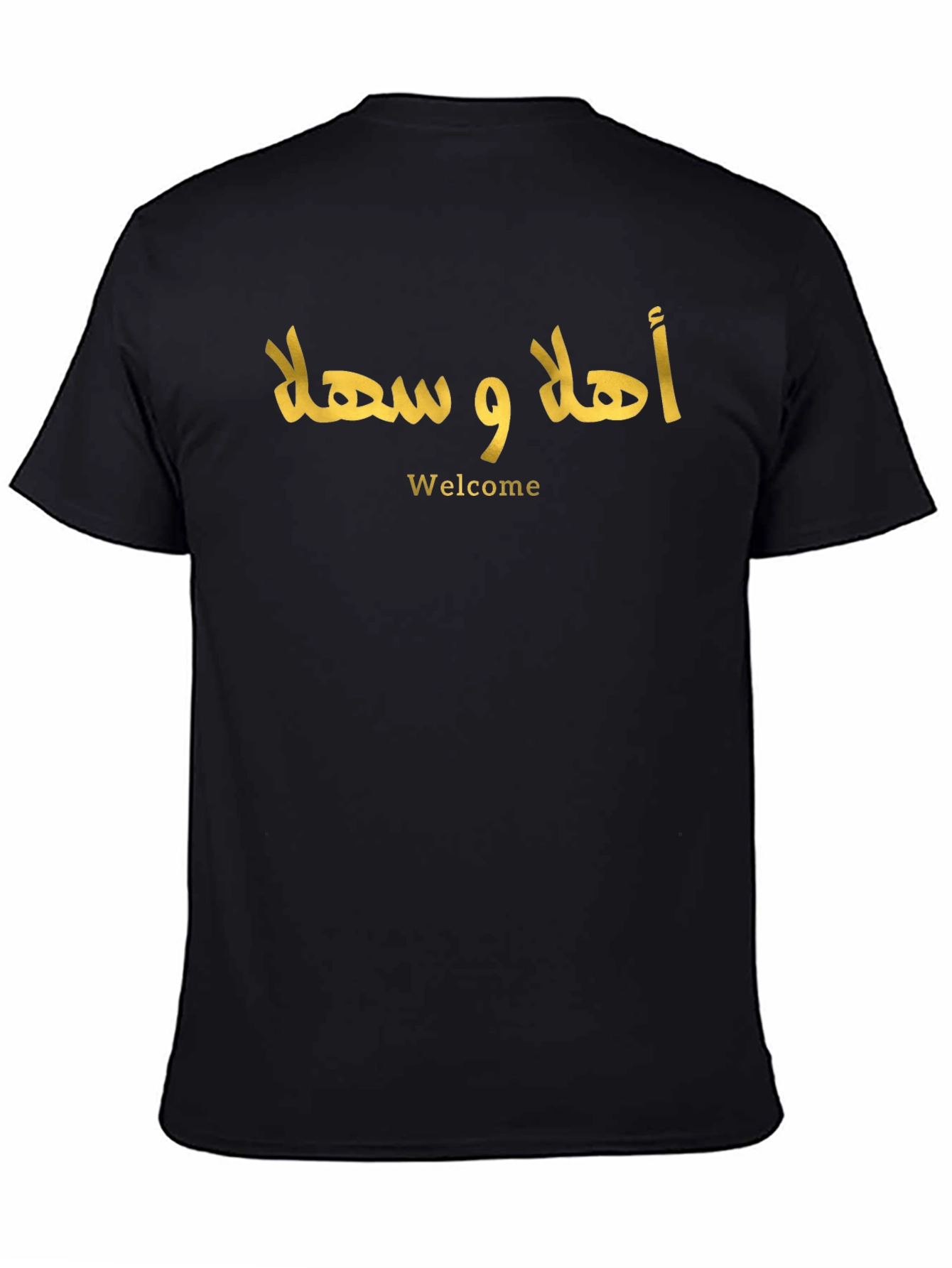 Camiseta Negra Árabe Welcome