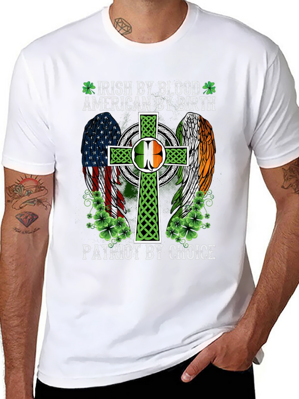Camiseta Irlandesa Americana Patriota