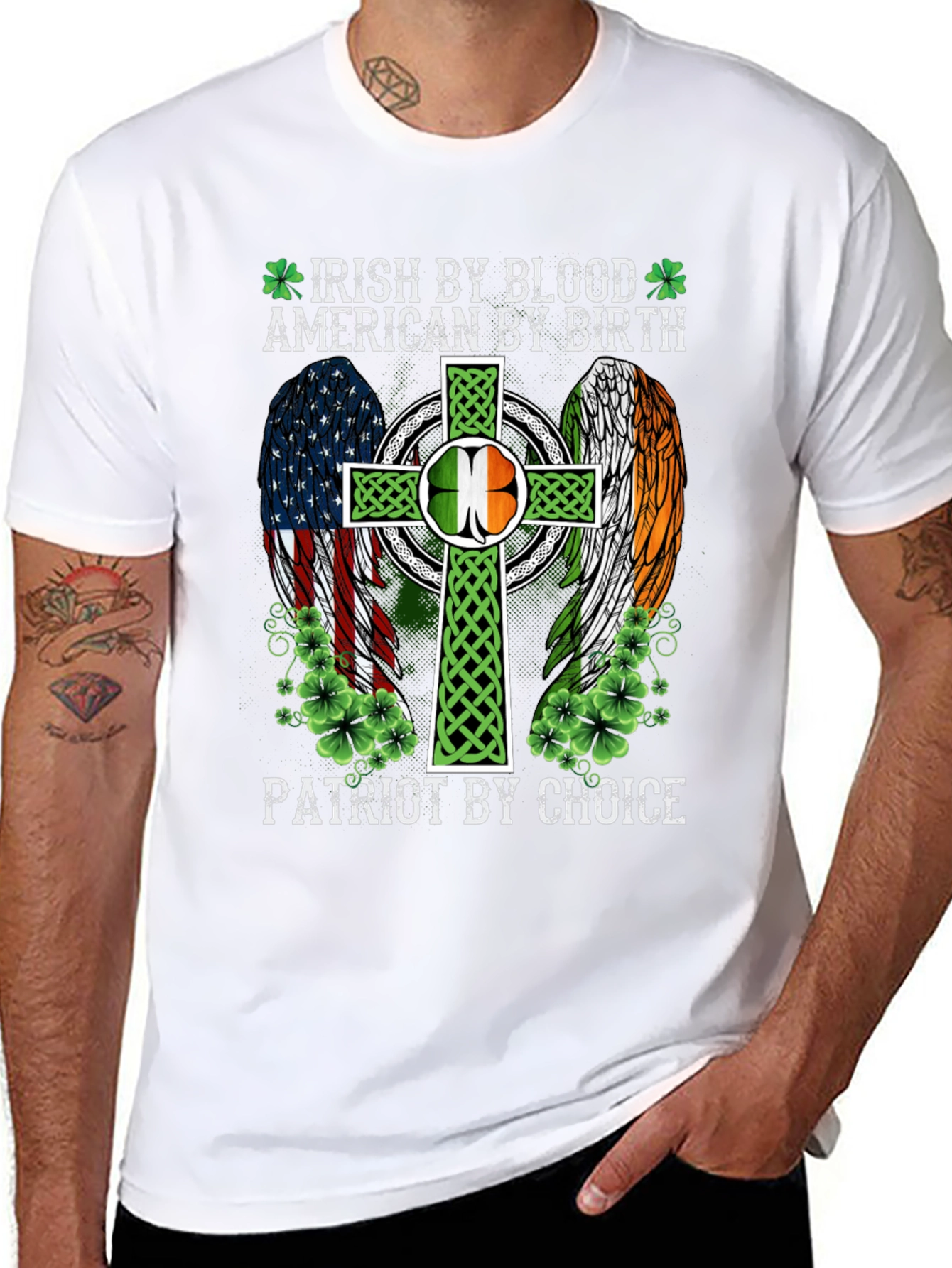 Camiseta Irlandesa Americana Patriota
