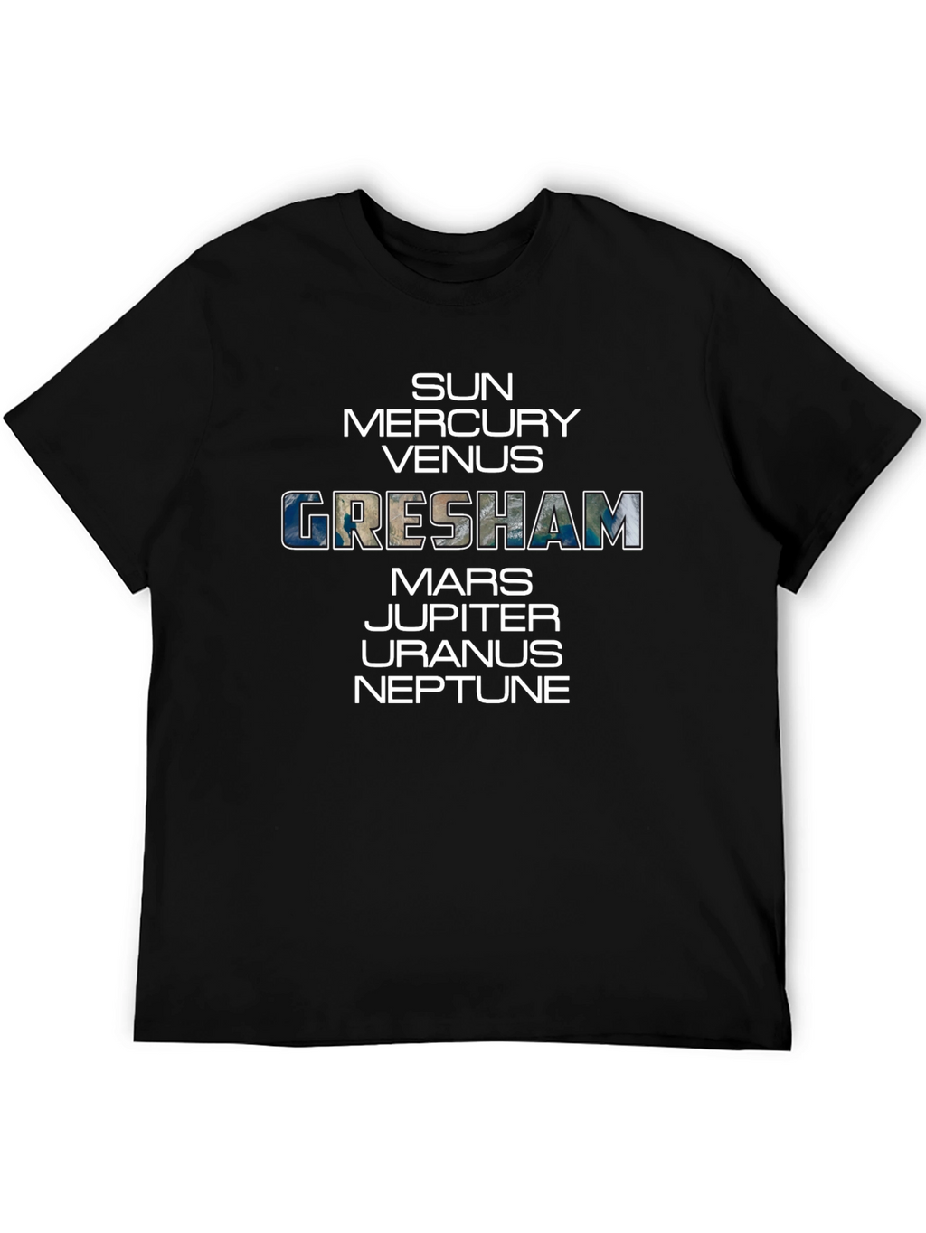 Camiseta Espacial Gresham: Sol Planetas Universo