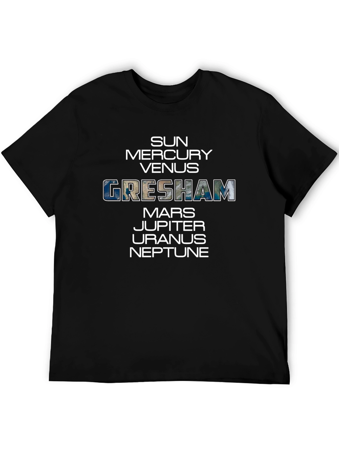 Camiseta Espacial Gresham: Sol Planetas Universo