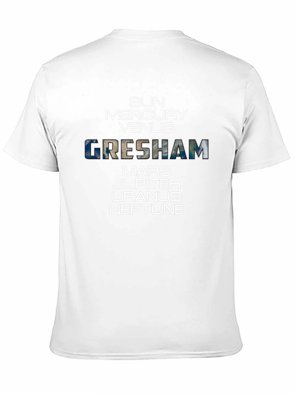 Camiseta Espacial Gresham: Sol Planetas Universo
