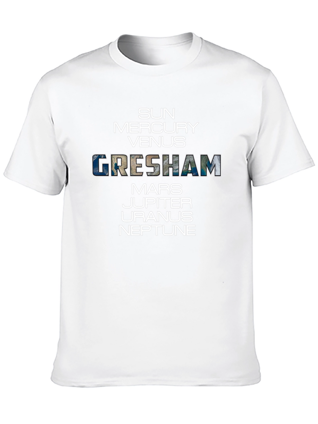 Camiseta Espacial Gresham: Sol Planetas Universo