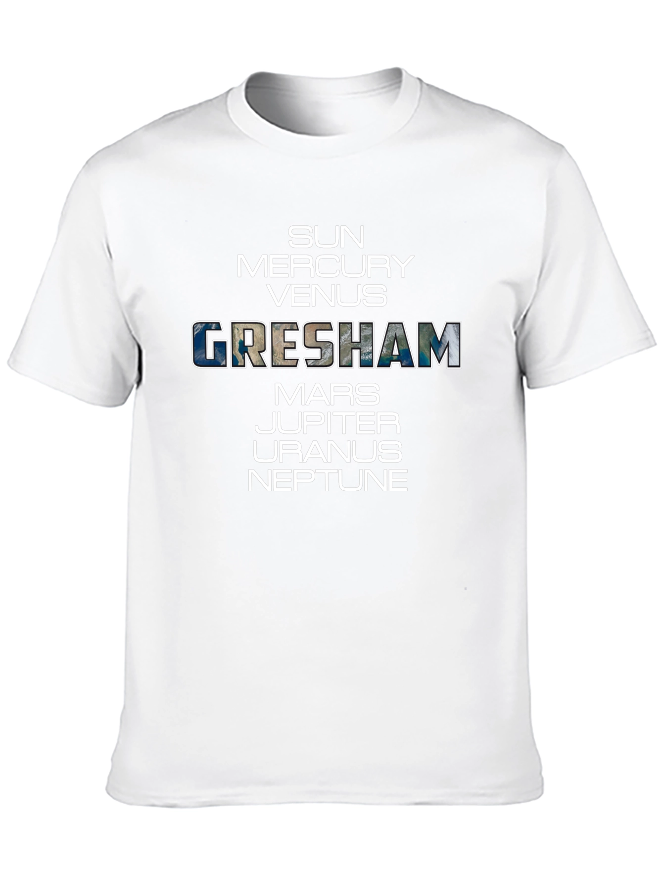 Camiseta Espacial Gresham: Sol Planetas Universo