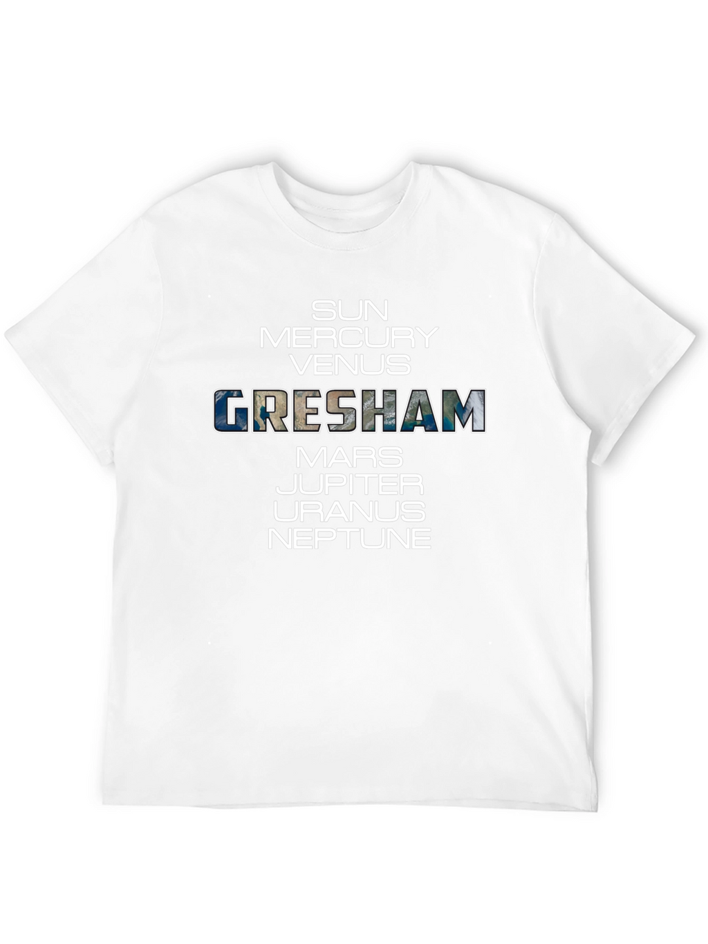 Camiseta Espacial Gresham: Sol Planetas Universo