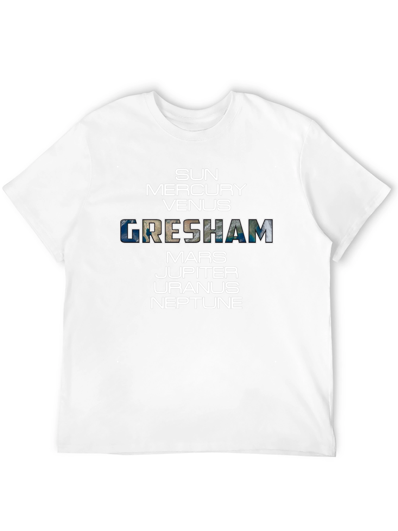 Camiseta Espacial Gresham: Sol Planetas Universo