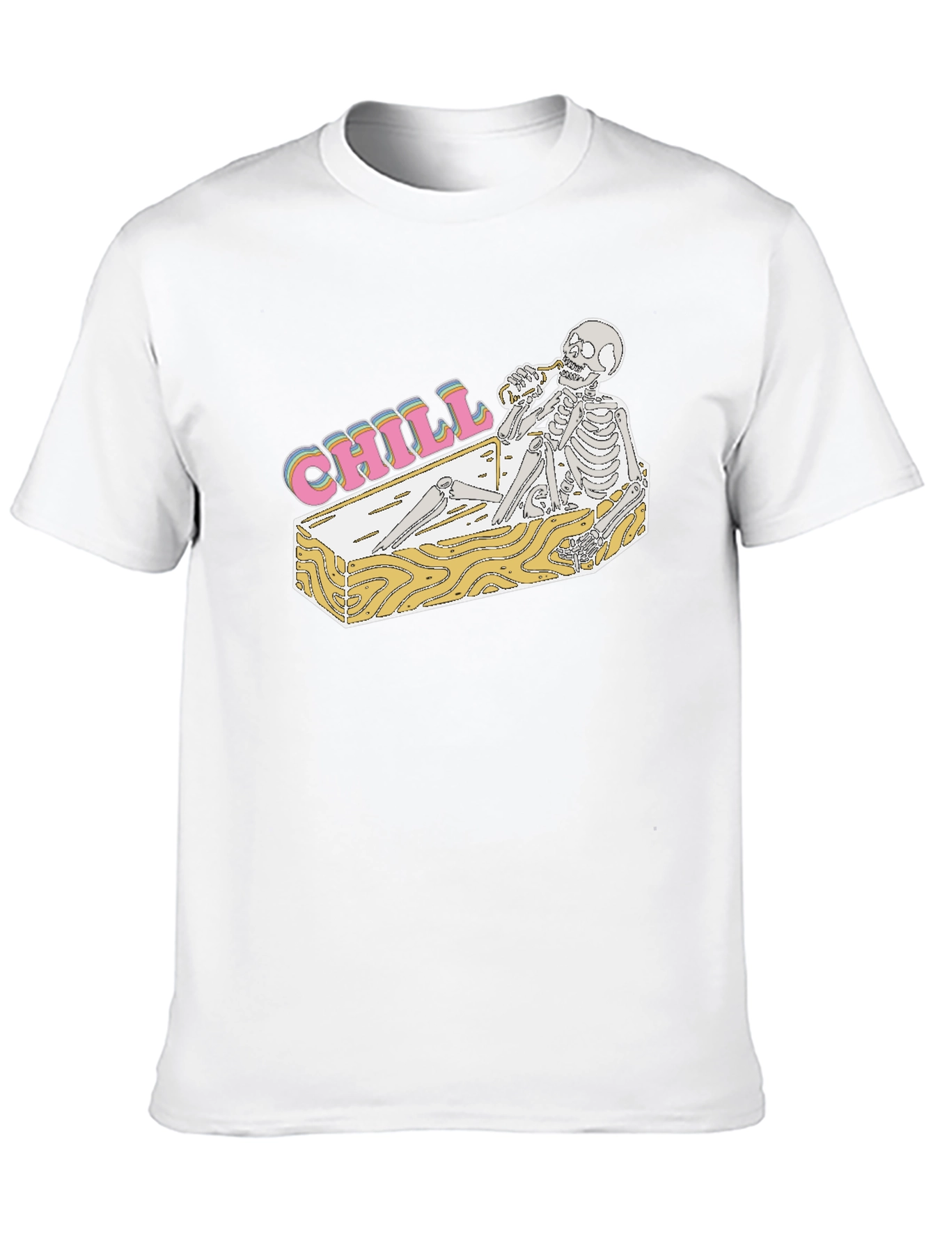 Camiseta Negra Chill Skeleton