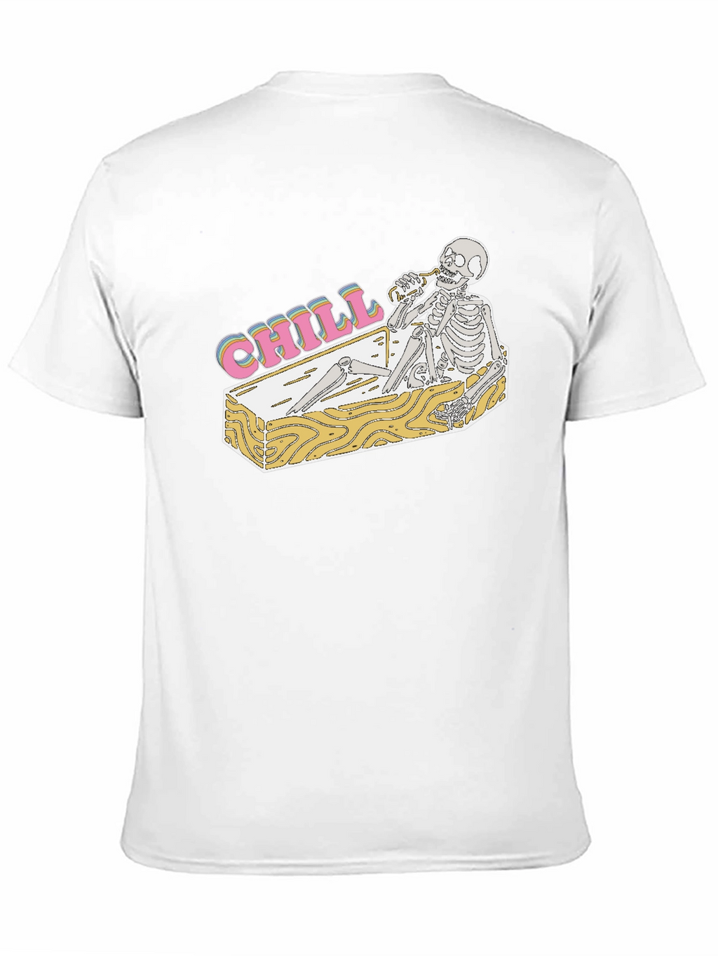 Camiseta Negra Chill Skeleton