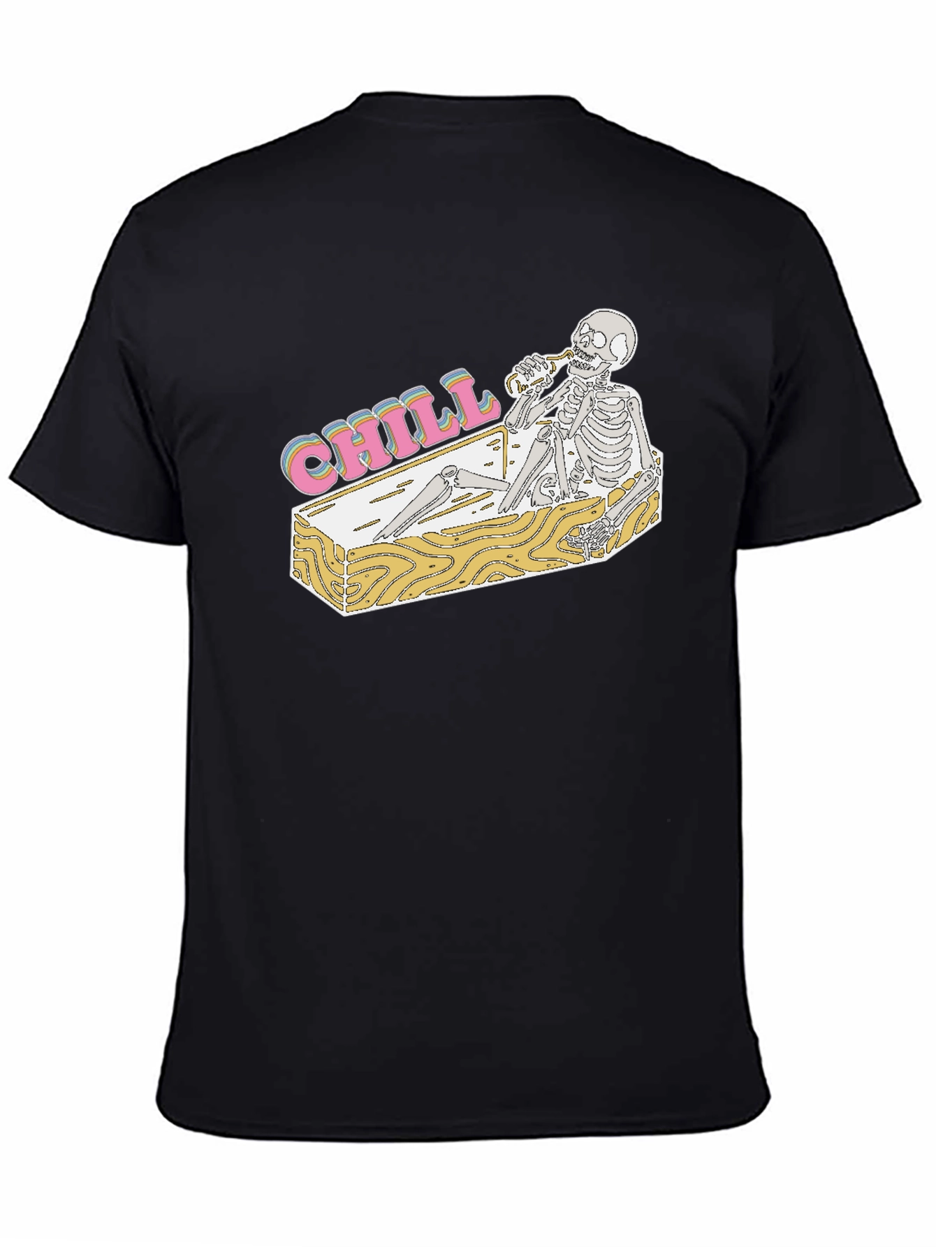Camiseta Negra Chill Skeleton