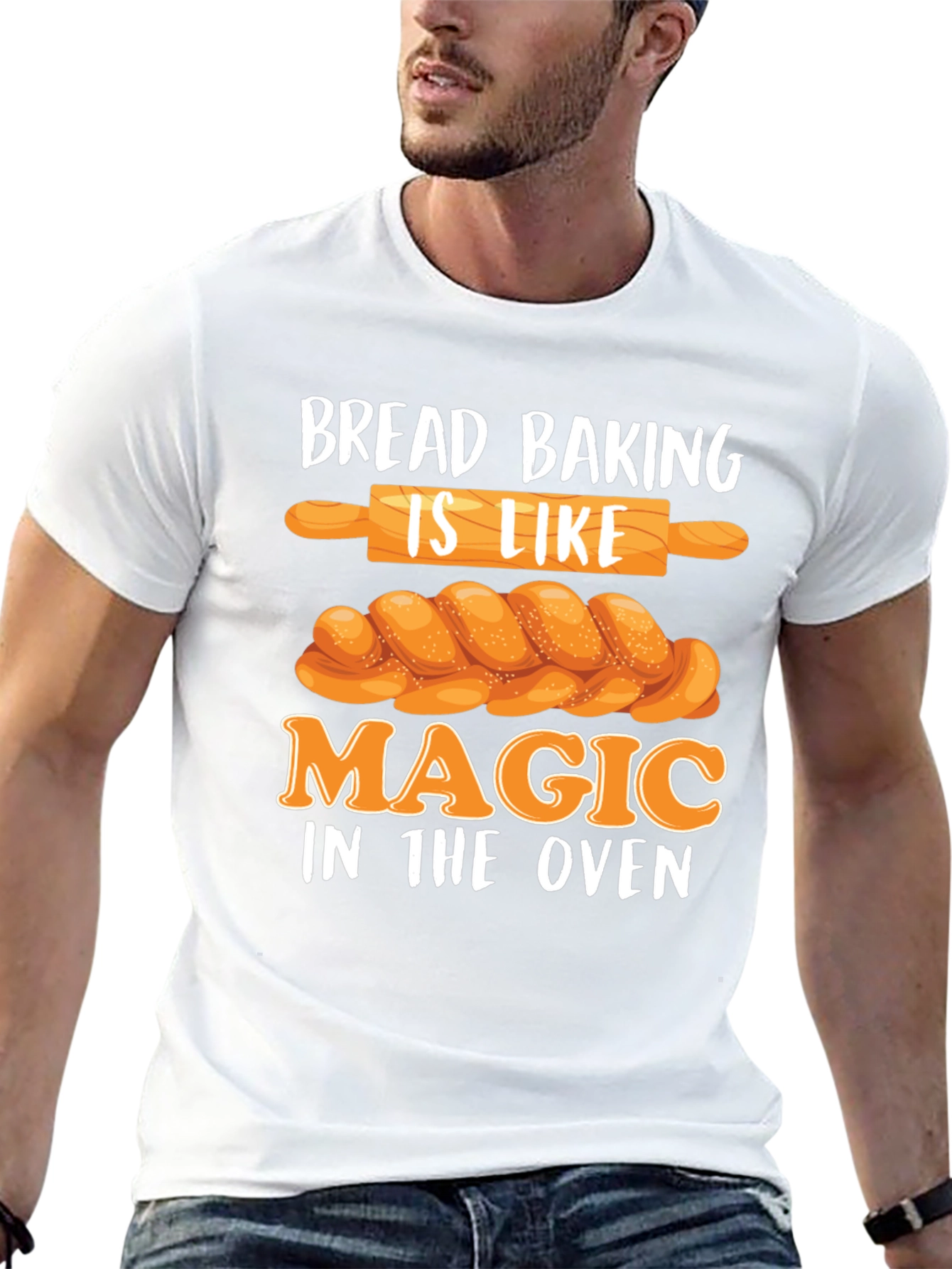 Camiseta Negra Bread Baking is Like Magic