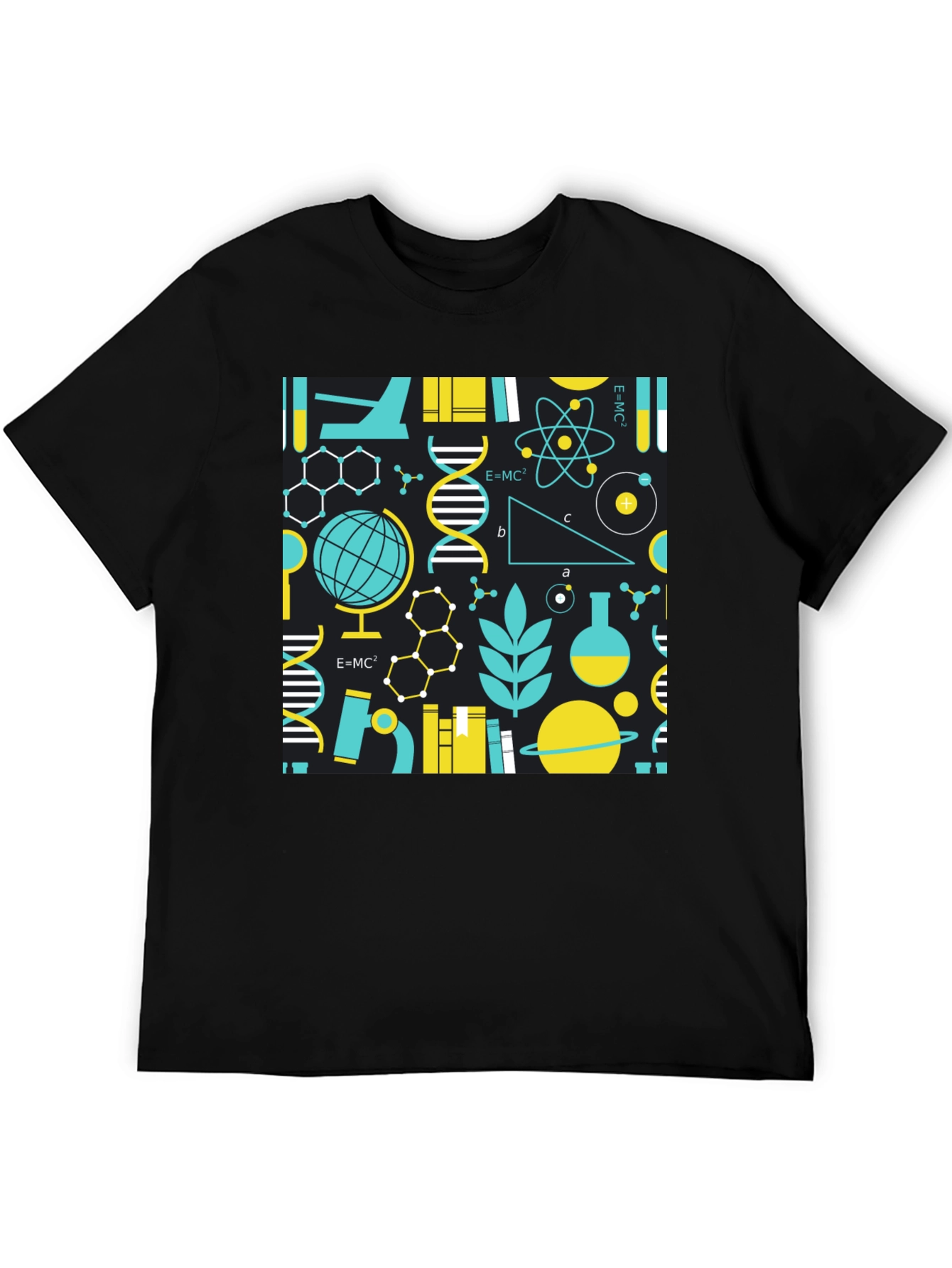 Camiseta Negra con Diseño de Ciencia