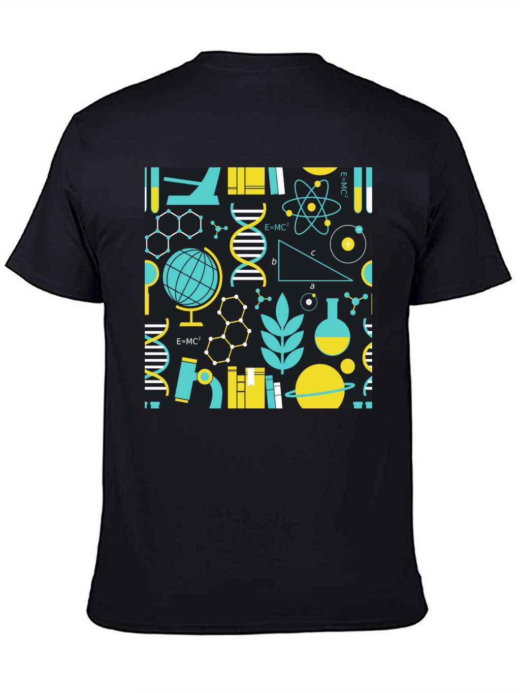 Camiseta Negra con Diseño de Ciencia