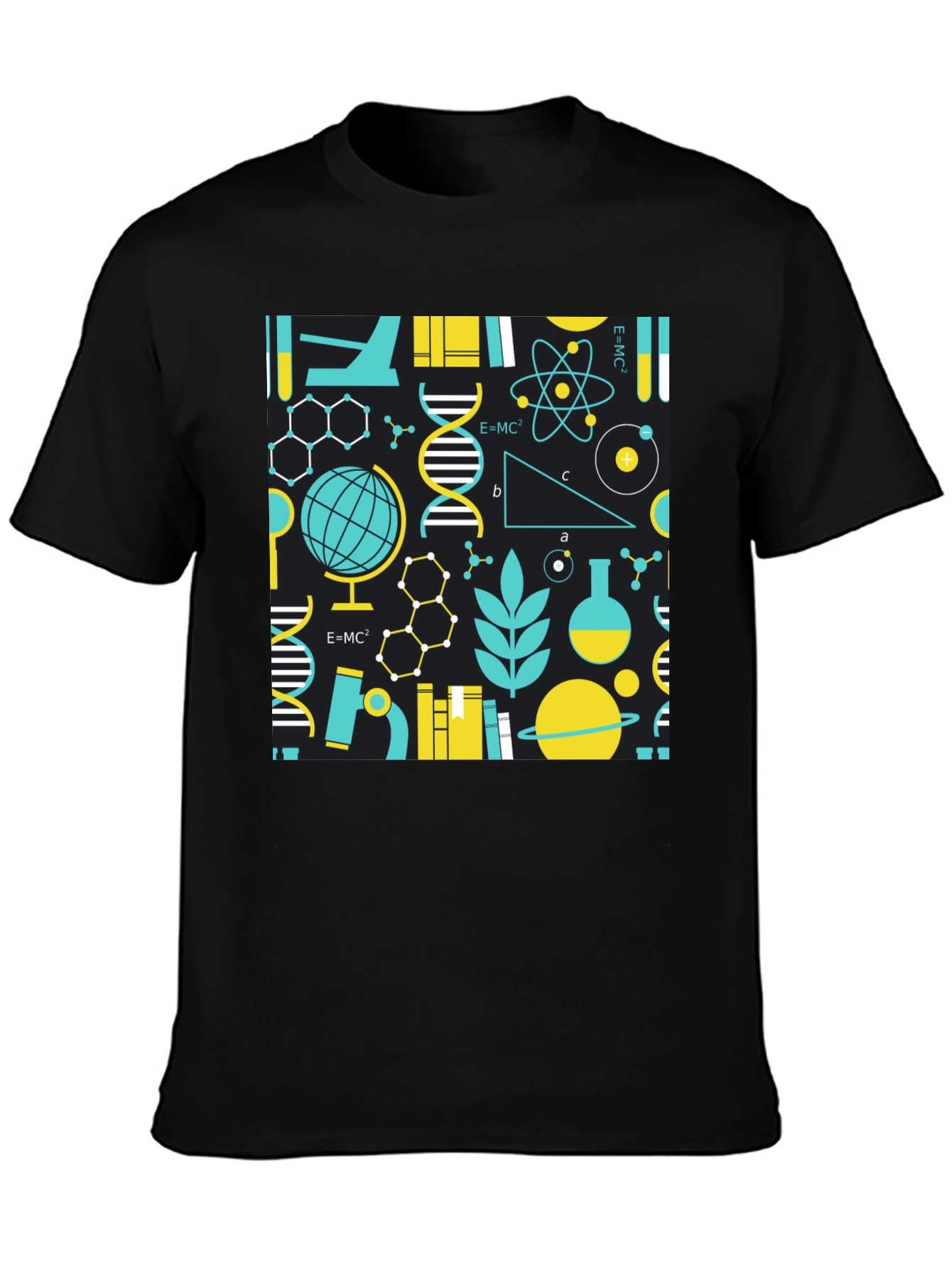 Camiseta Negra con Diseño de Ciencia