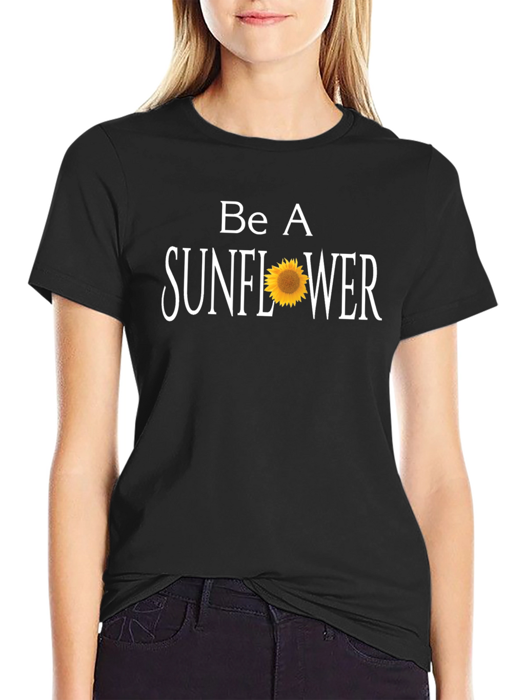 Camiseta Negra Be A Sunflower para Hombre