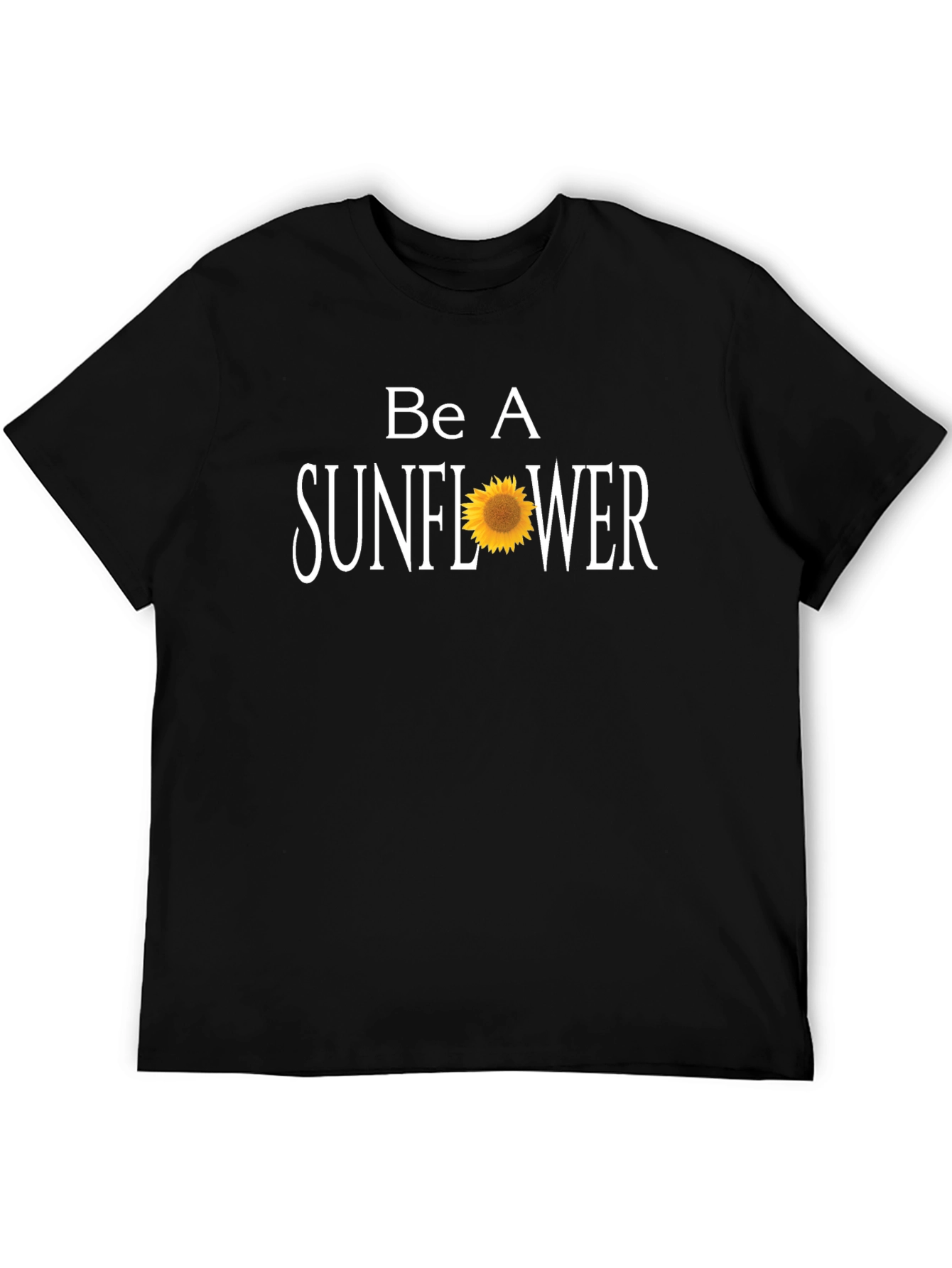 Camiseta Negra Be A Sunflower para Hombre