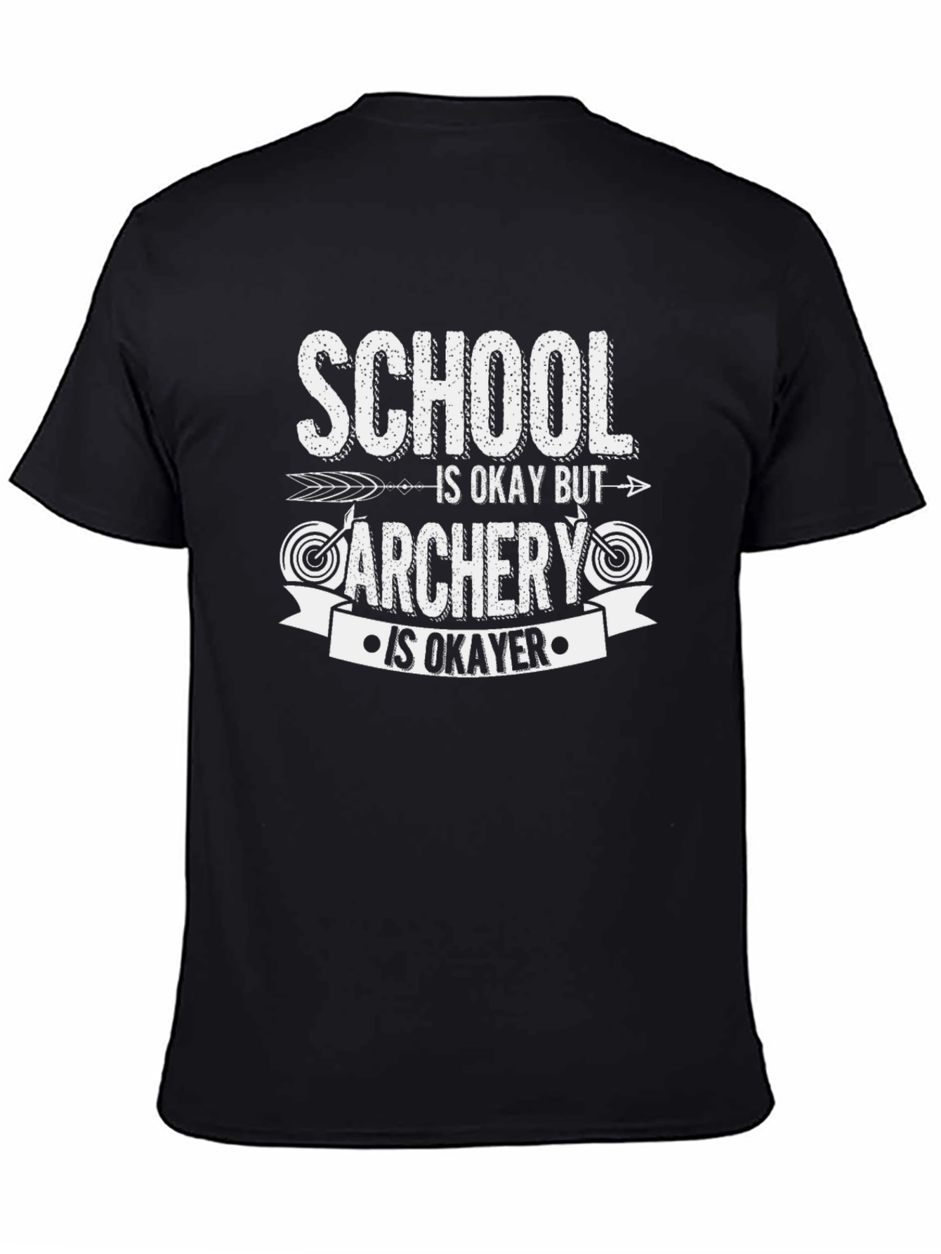 Camiseta Negra con Diseño de Arqueria