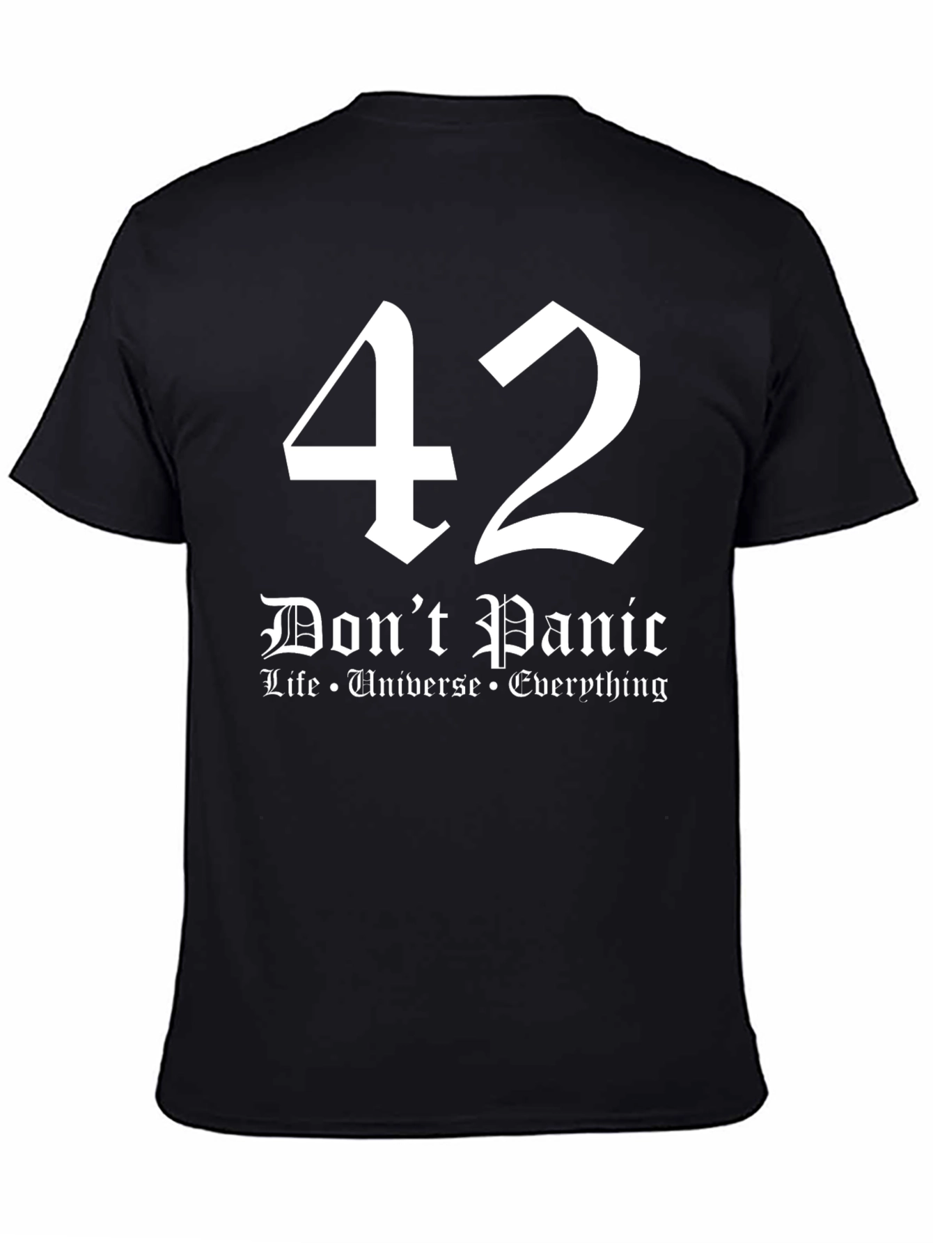 Camiseta Negra 42 Dont Panic